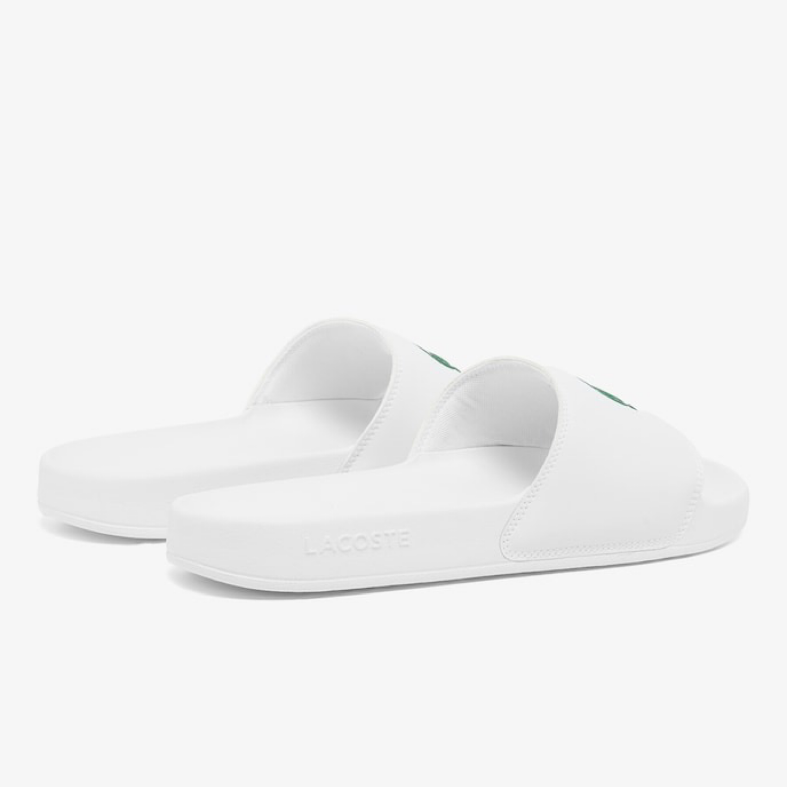 Мъжки бели чехли Lacoste Men Slippers 49CFA0042 Heel View