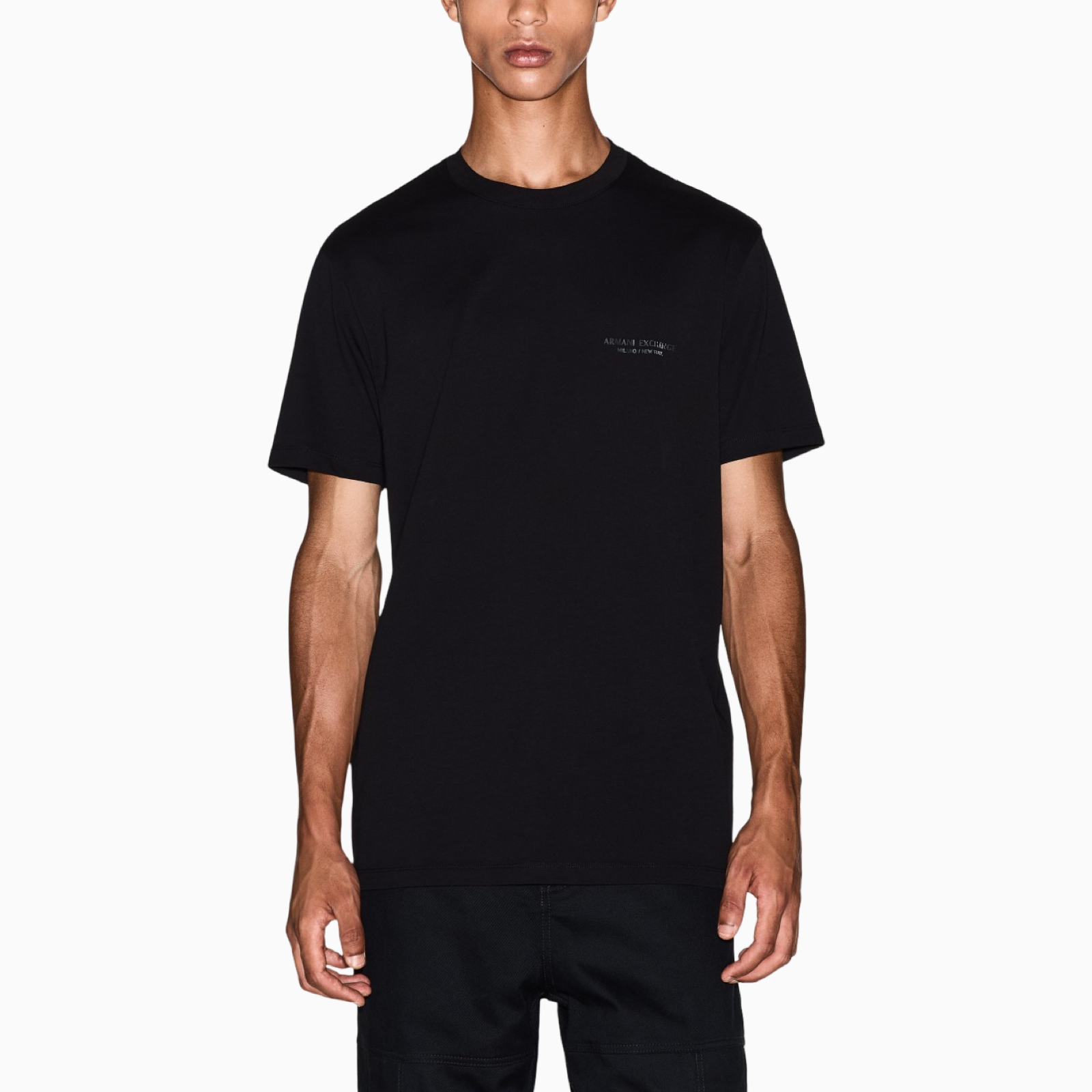 Мъжка черна тениска Armani Exchange Men T-shirt XM001281 AF10361 Front View