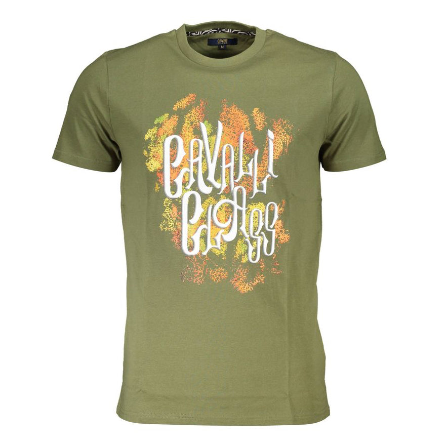 Мъжка тениска Men's t-shirt Cavalli Class
QXT61M JD060 04050 olive green front view