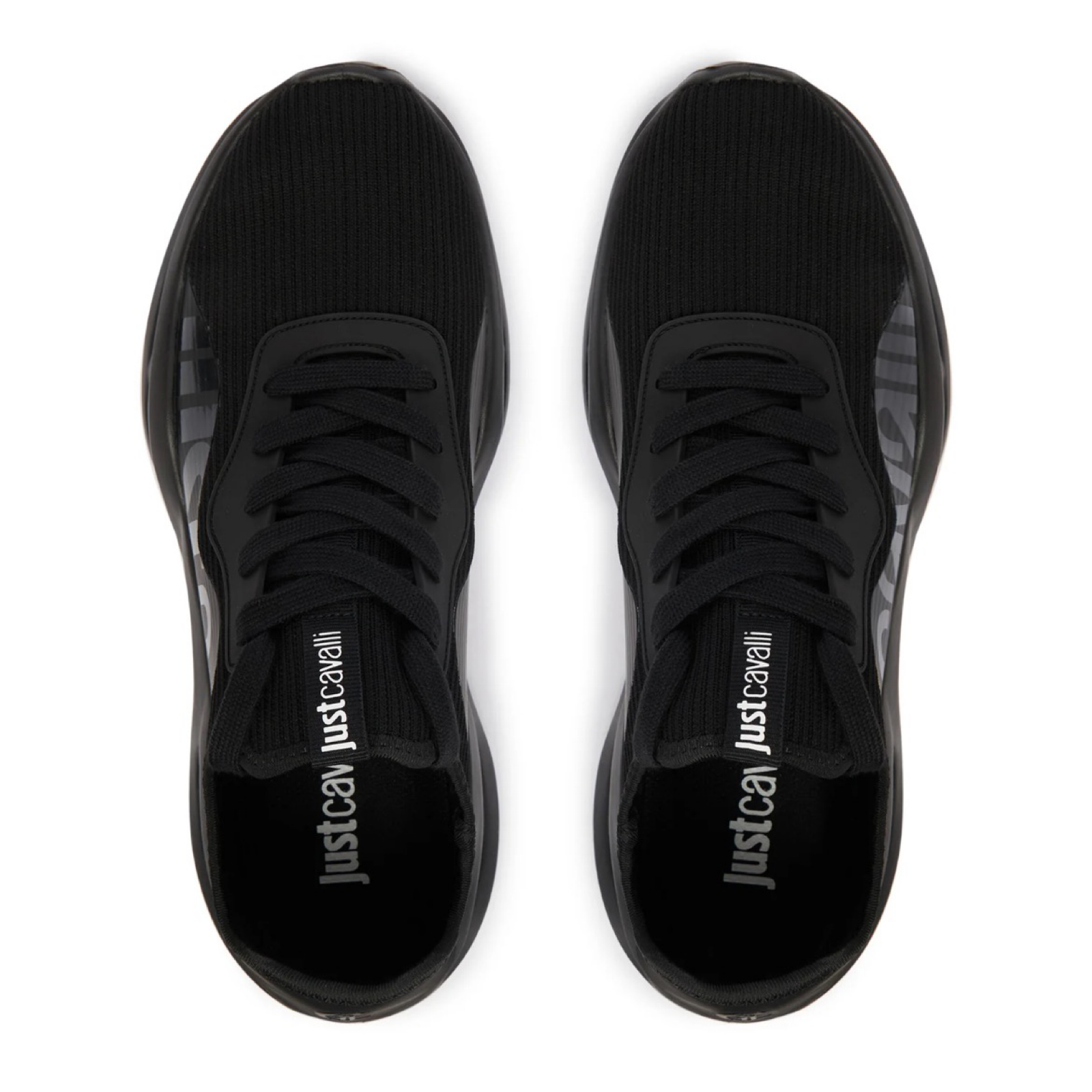 Мъжки черни маратонки Just Cavalli Fondo Vannie 80QA3SV1 ZSE45 899 Men Sneakers Top View
