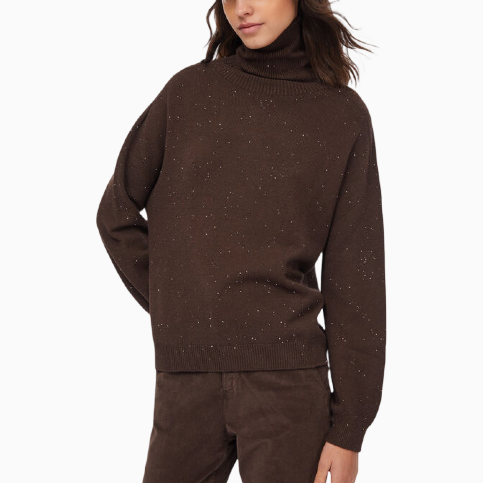 Дамски кафяв пуловер Liu Jo Women Sweater MF5234 MA27R Front View