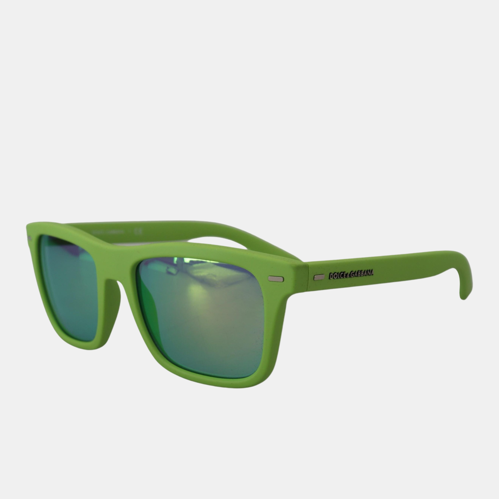 Dolce &amp; Gabbana Acid Green Chic слънчеви очила с пълна рамка
