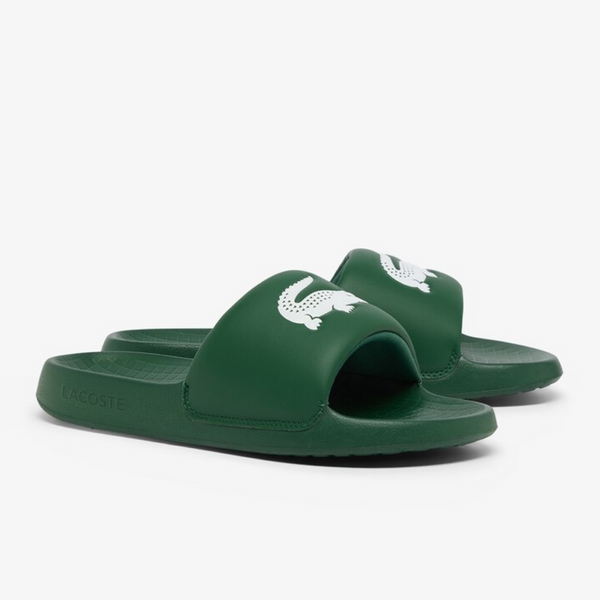 Мъжки чехли Men’s slippers Lacoste Serve Slide 1.0 51CMA0017-2D2 Dark Green / White Lateral View