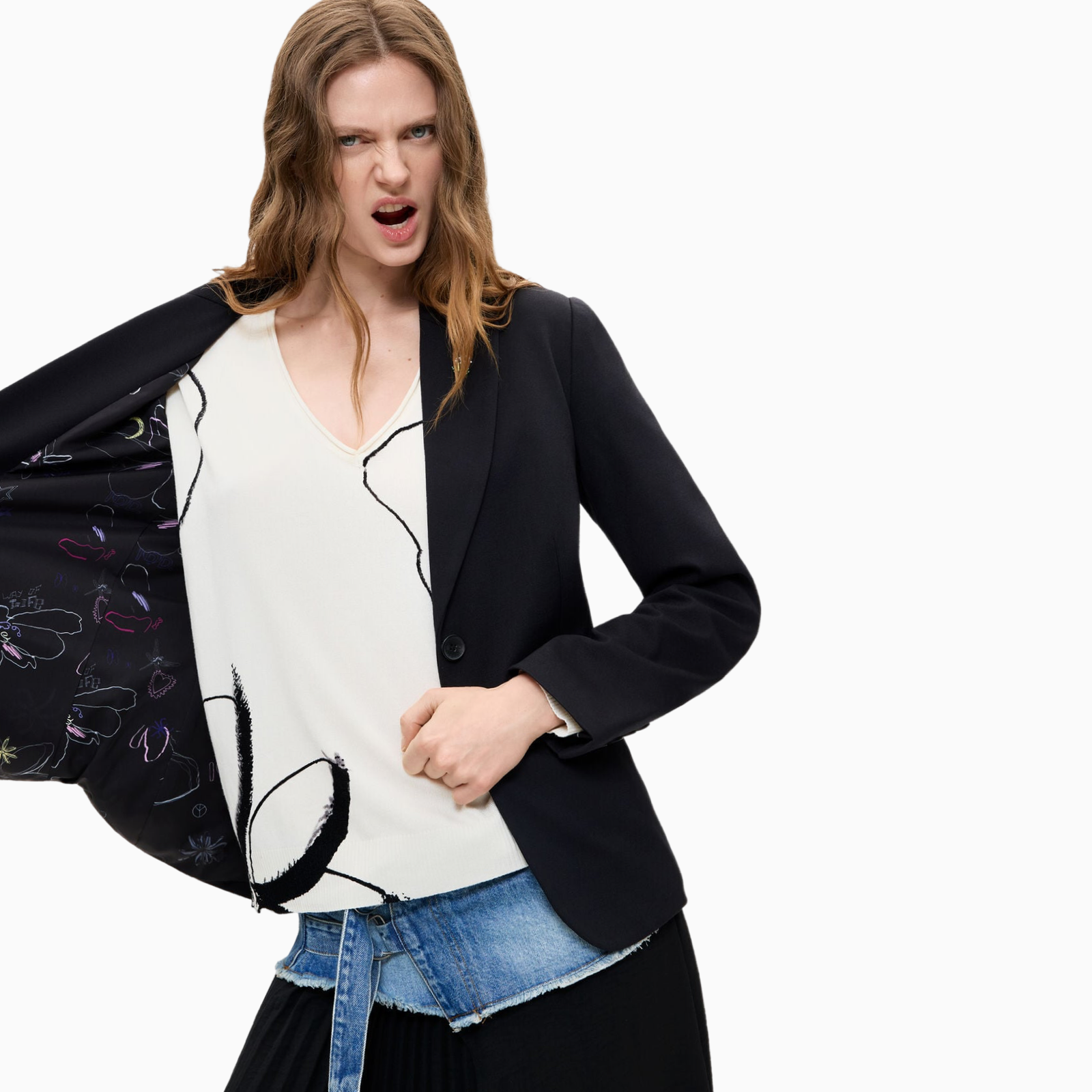 Дамско сако Desigual Women Blazer 26WWEW46 2000 Front View