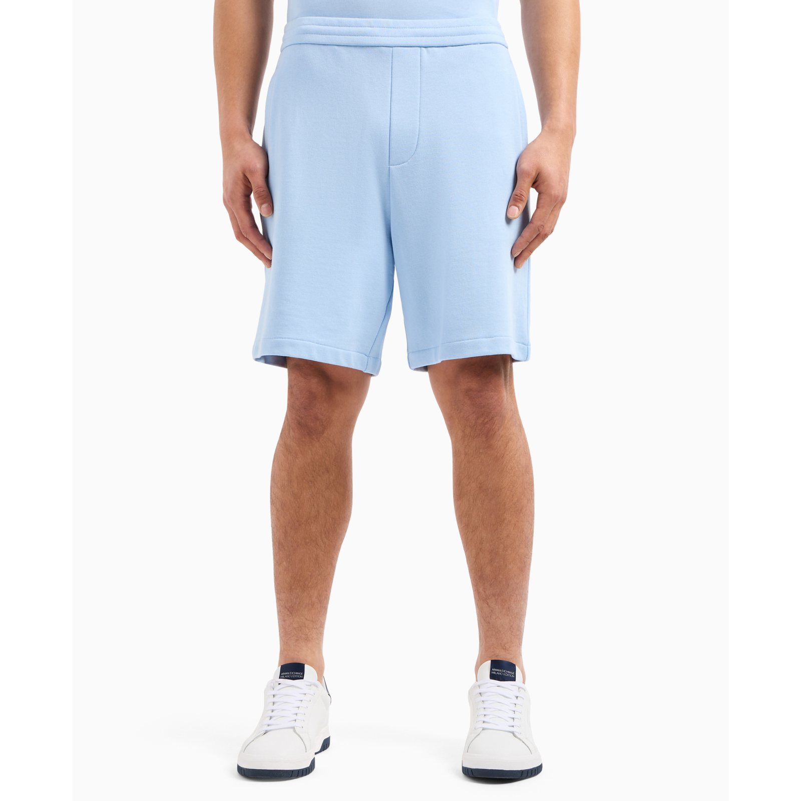 Мъжки светло сини къси панталони Armani Exchange Front