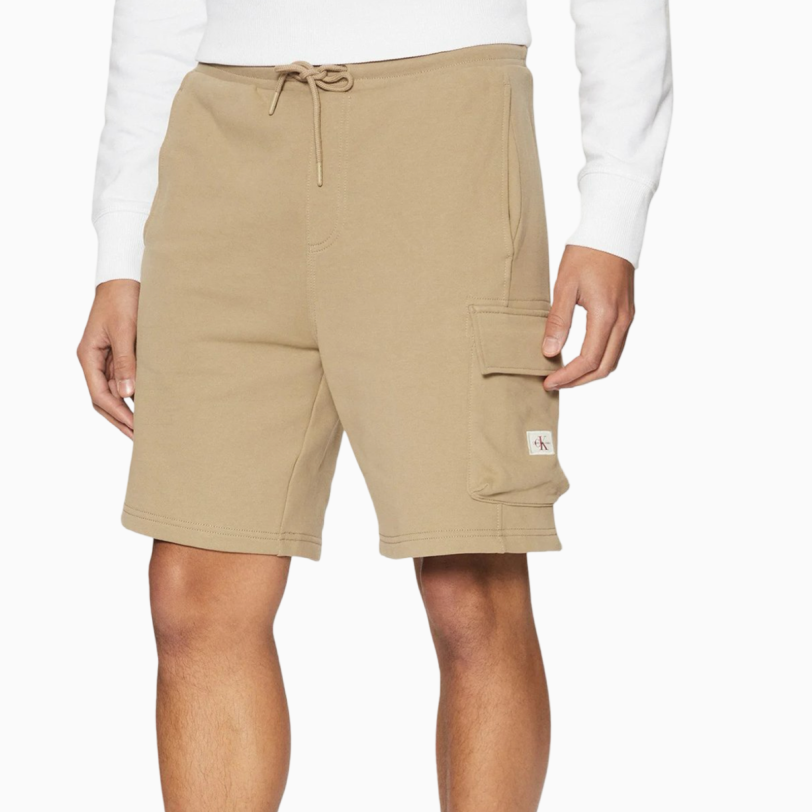 Мъжки бежови къси панталони Calvin Klein Jeans Men Shorts J30J327284 HI0 Front View