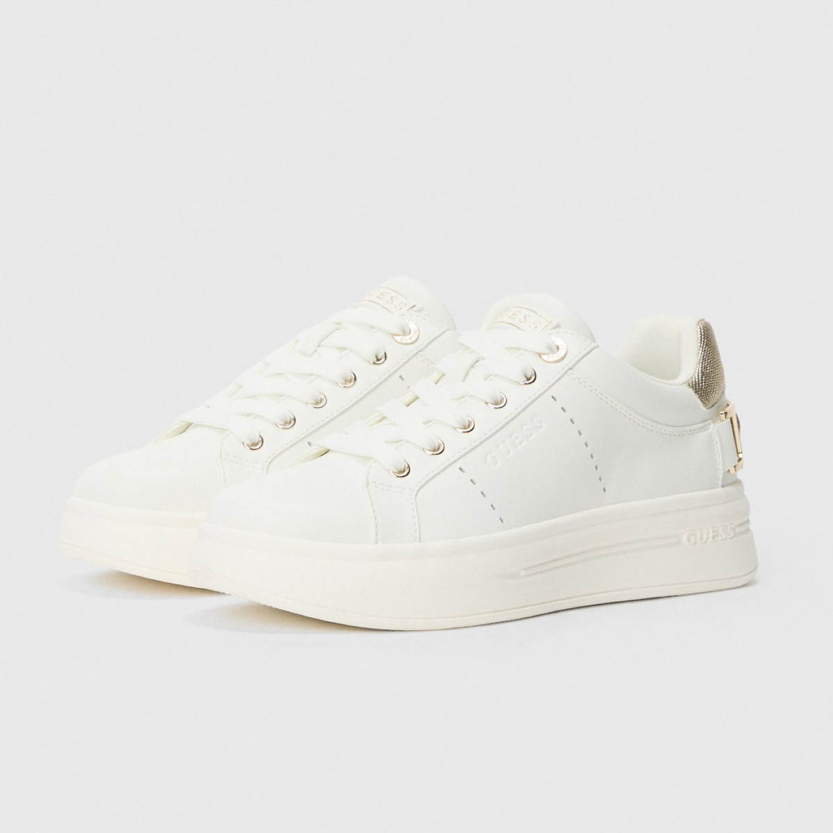 Дамски кецове Guess Wesli Women Sneakers FLPWES ELE12 WHIGO Lateral View