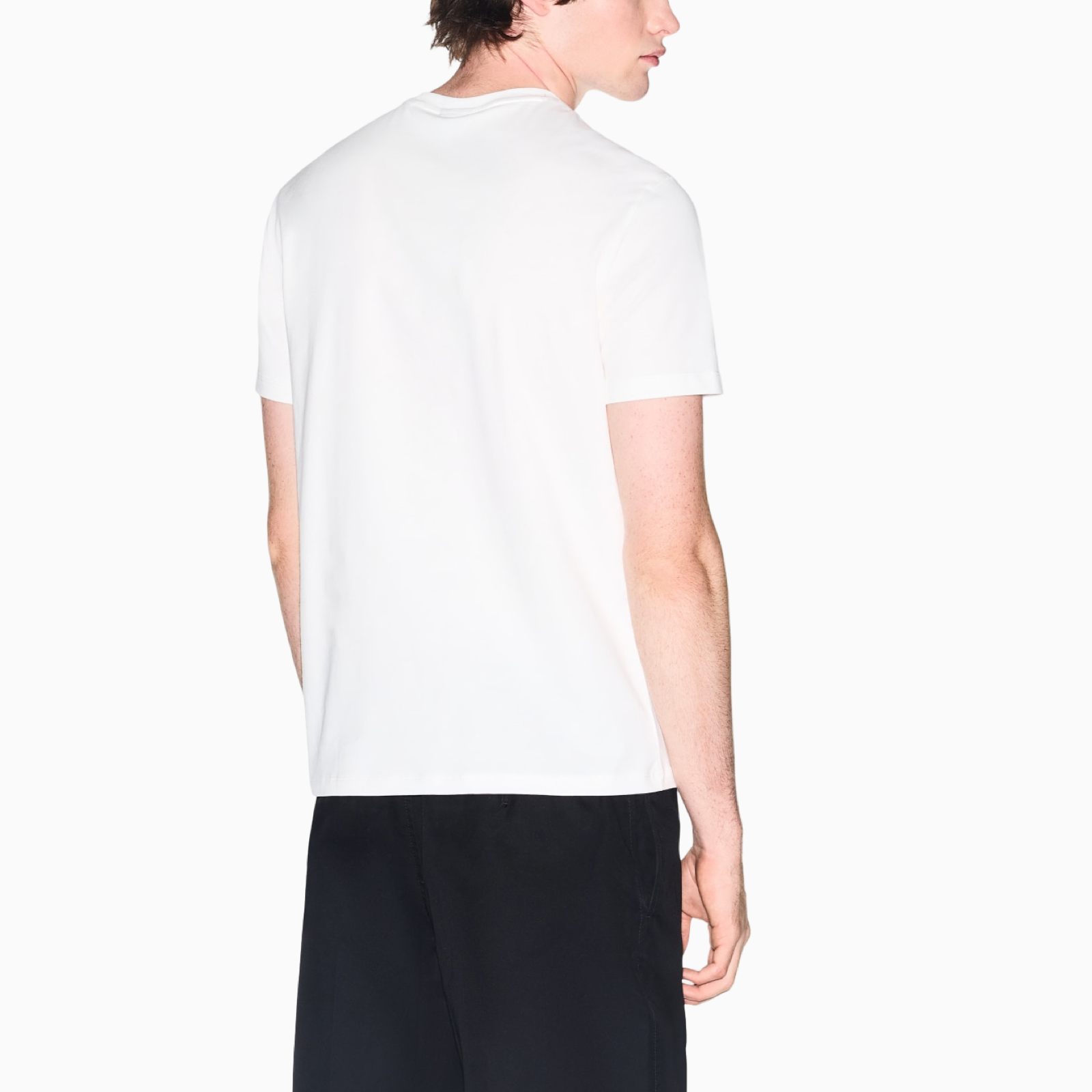 Мъжка бяла тениска Armani Exchange Men T-shirt XM002413 AF10361 U0009 Back View