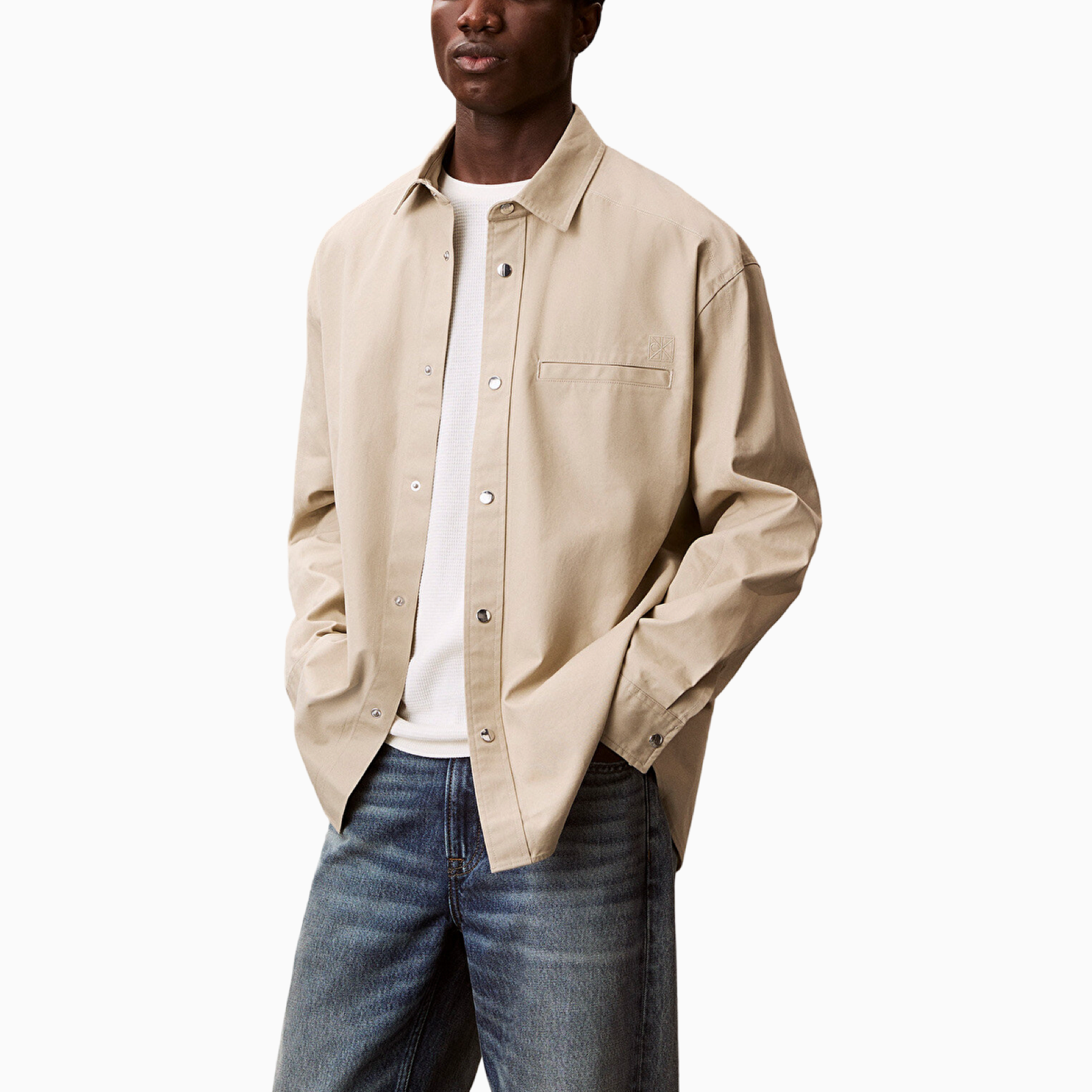 Calvin Klein Jeans Men Overshirt Jacket LV04RE109G Front View