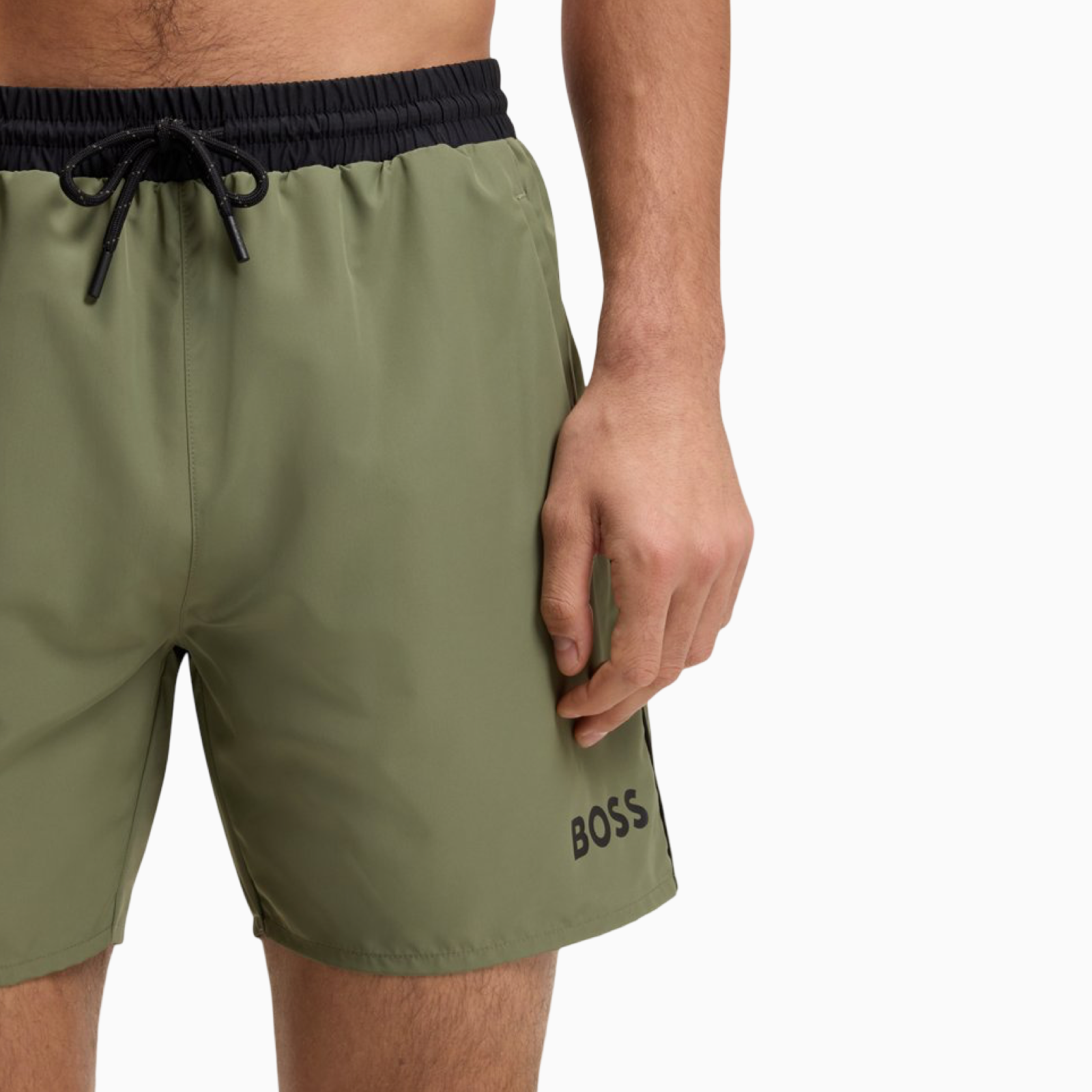 Мъжки зелени бански Boss Men Swimwear 50514429 Close-Up