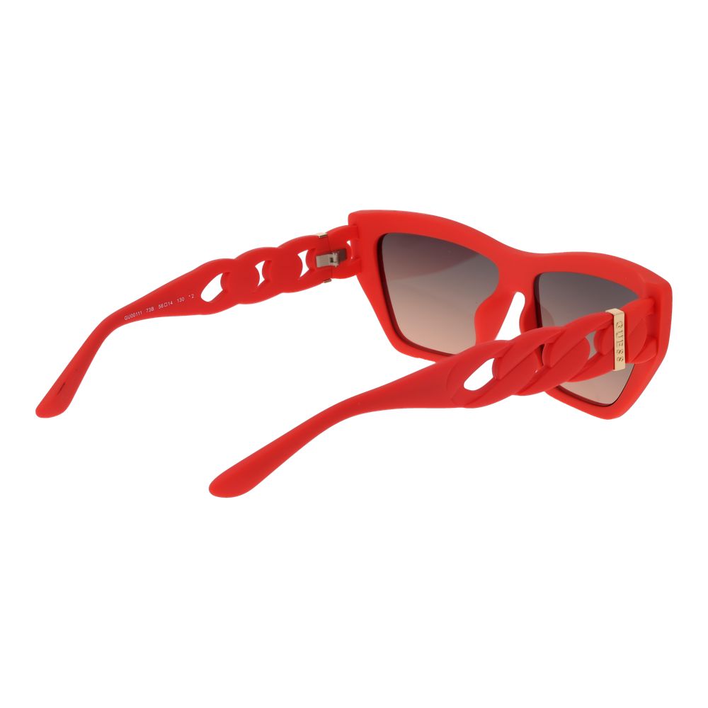 Дамски червени слънчеви очила Guess Women Red Sunglasses GU00111 73B Back View