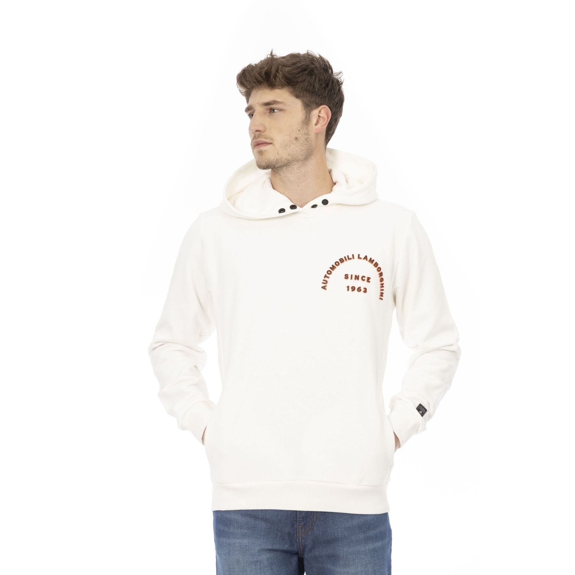 Мъжки суичър Men’s sweatshirt Automobili Lamborghini 72XBI005CJ315 005 White front view