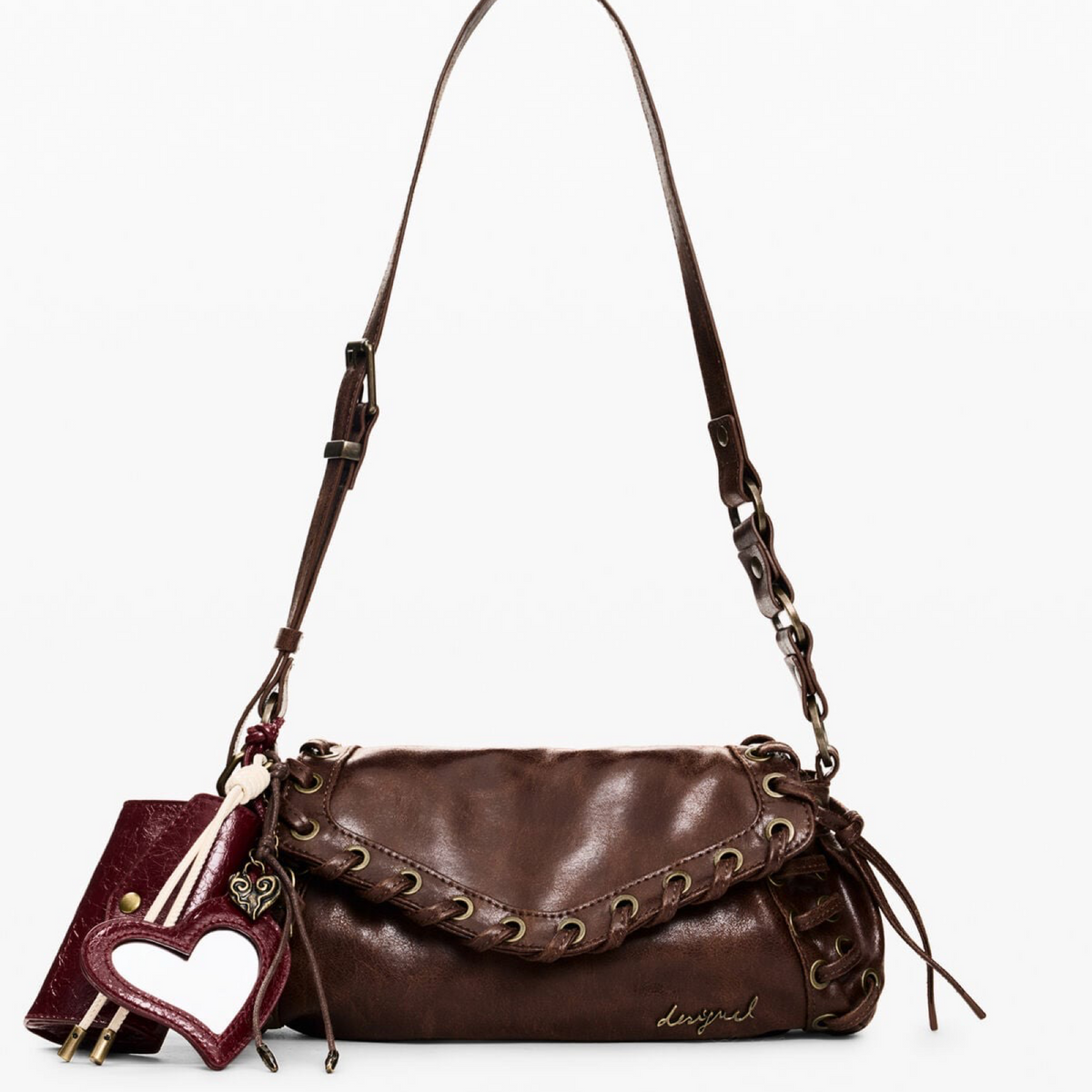 Дамска кафява чанта Desigual Women Crossbody Bag 26WAXP43 6009 Front View