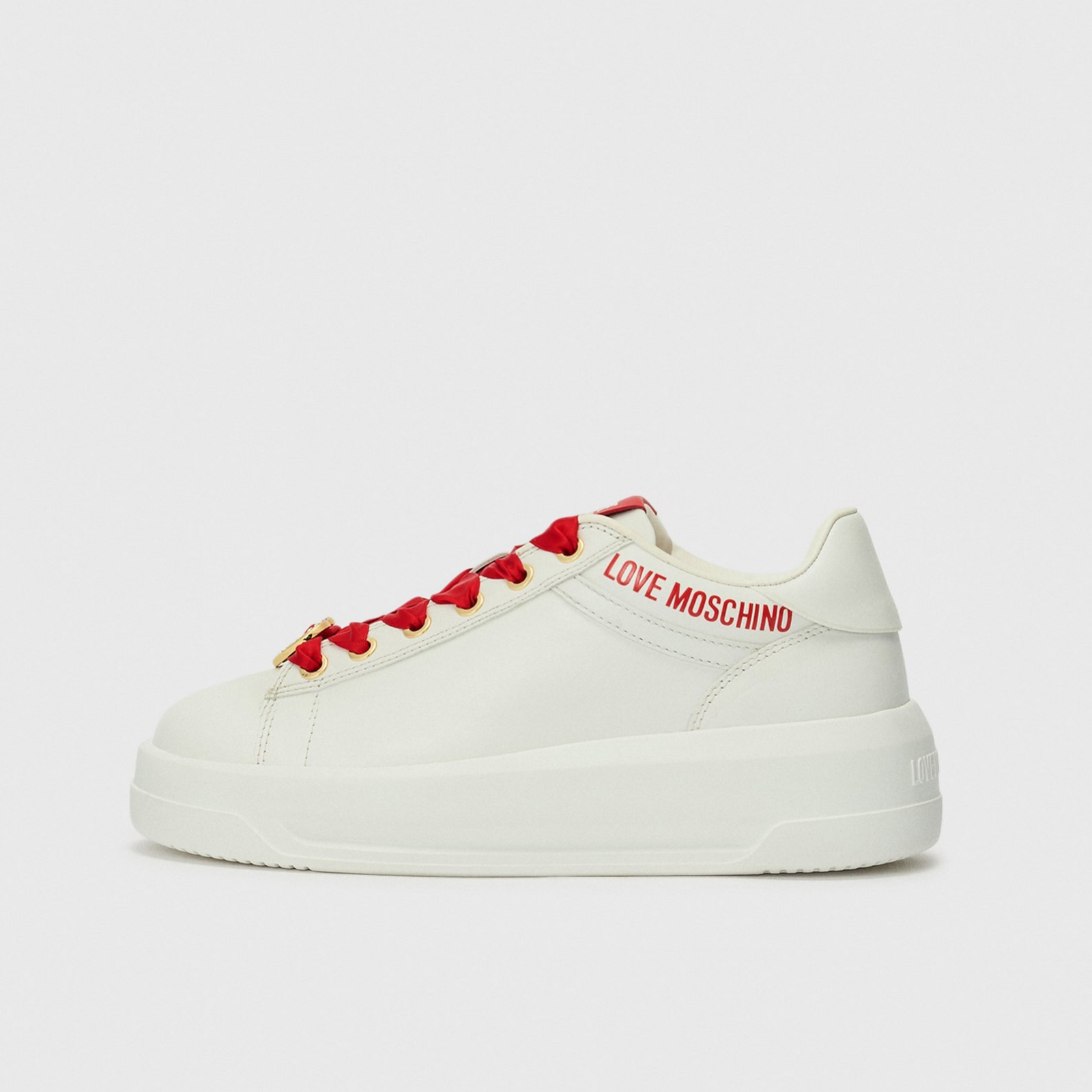 Дамски бели кецове Love Moschino Women Sneakers JA15165G1N Medial View