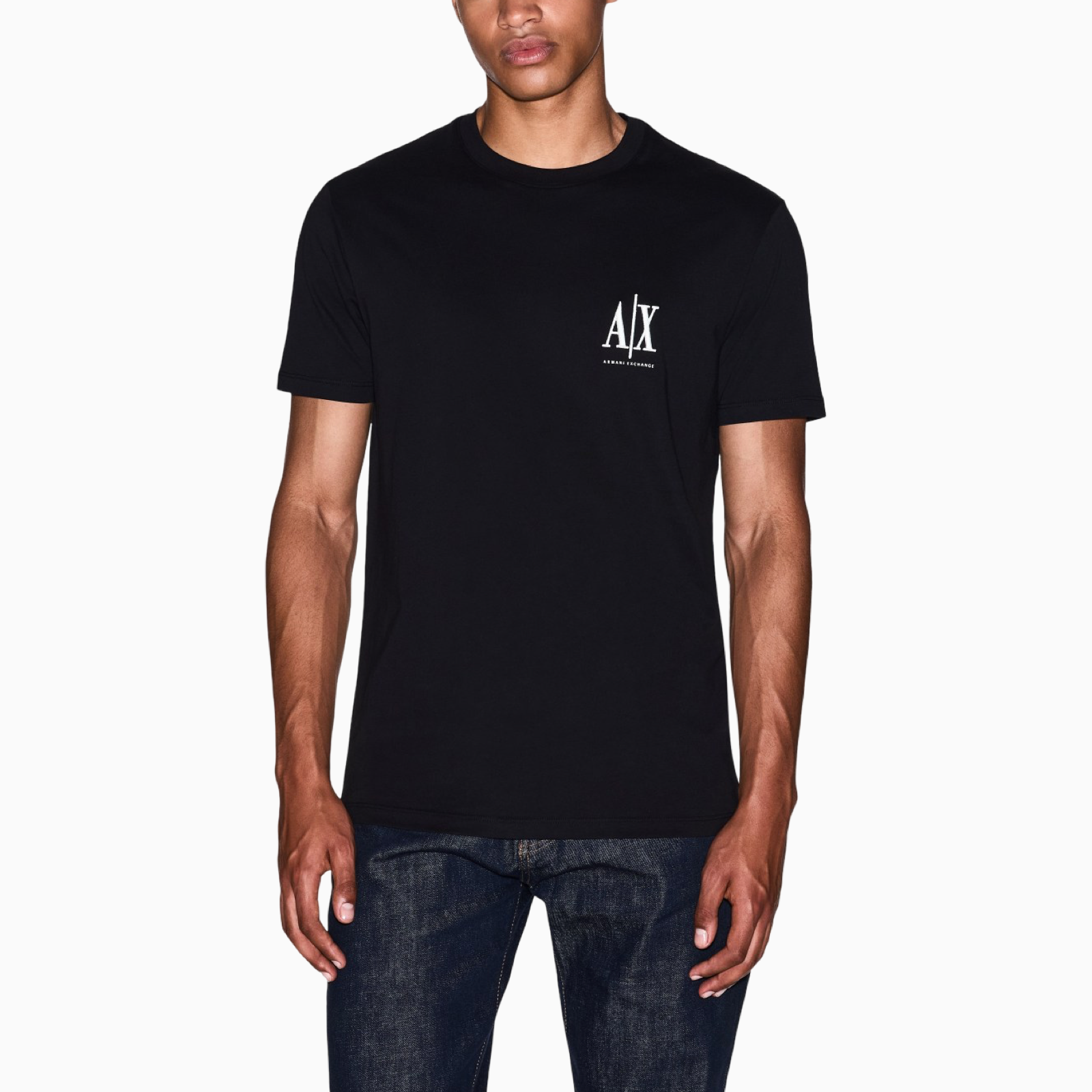 Мъжка черна тениска Armani Men T-shirt XM000365 AF12308 UC001 Front View