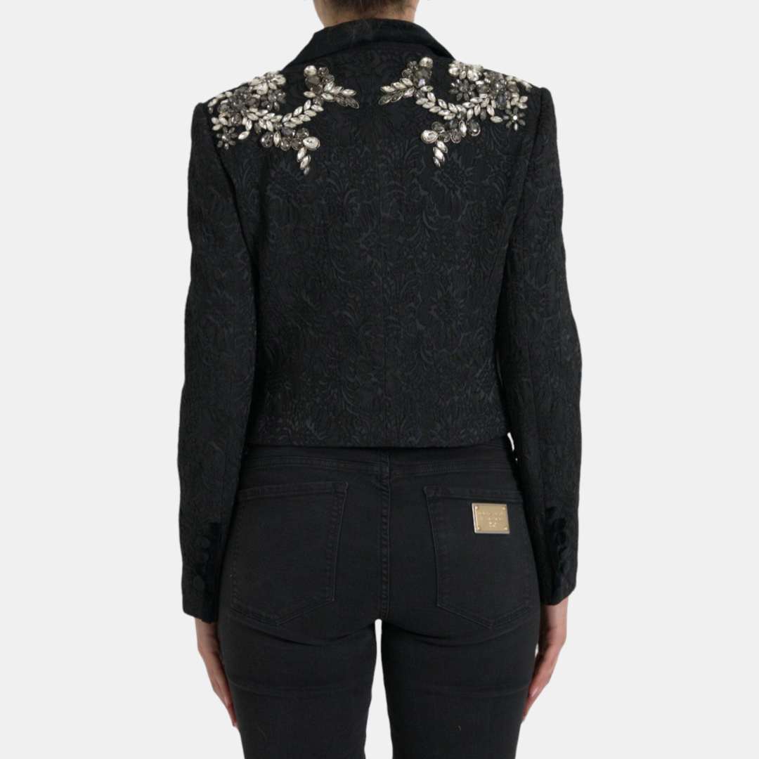 Dolce &amp; Gabbana Jacquard Crystal Floral дамско сако