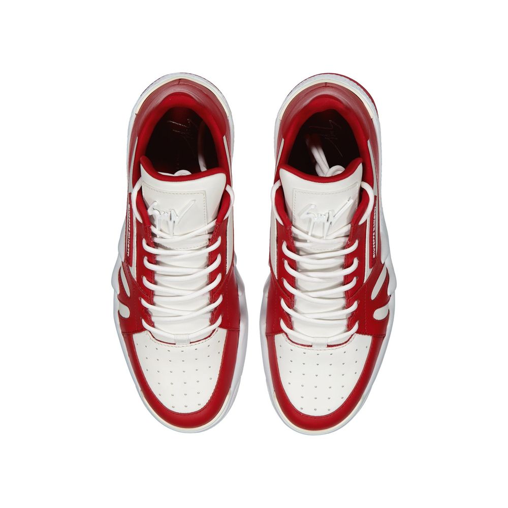 Мъжки кецове Men’s sneakers Giuseppe Zanotti RM10005015 red and White top view