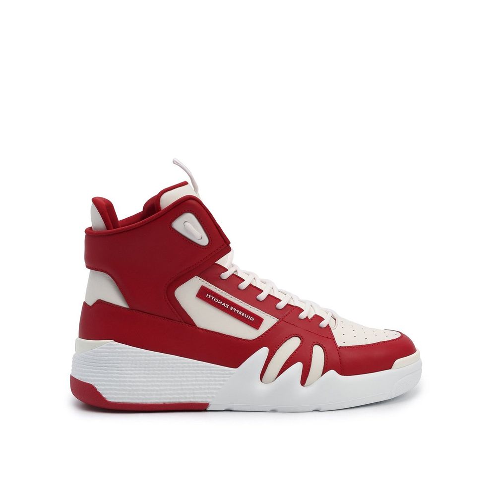 Мъжки високи кецове Men’s high top sneakers Giuseppe Zanotti Talon RM10007005 red and white lateral view