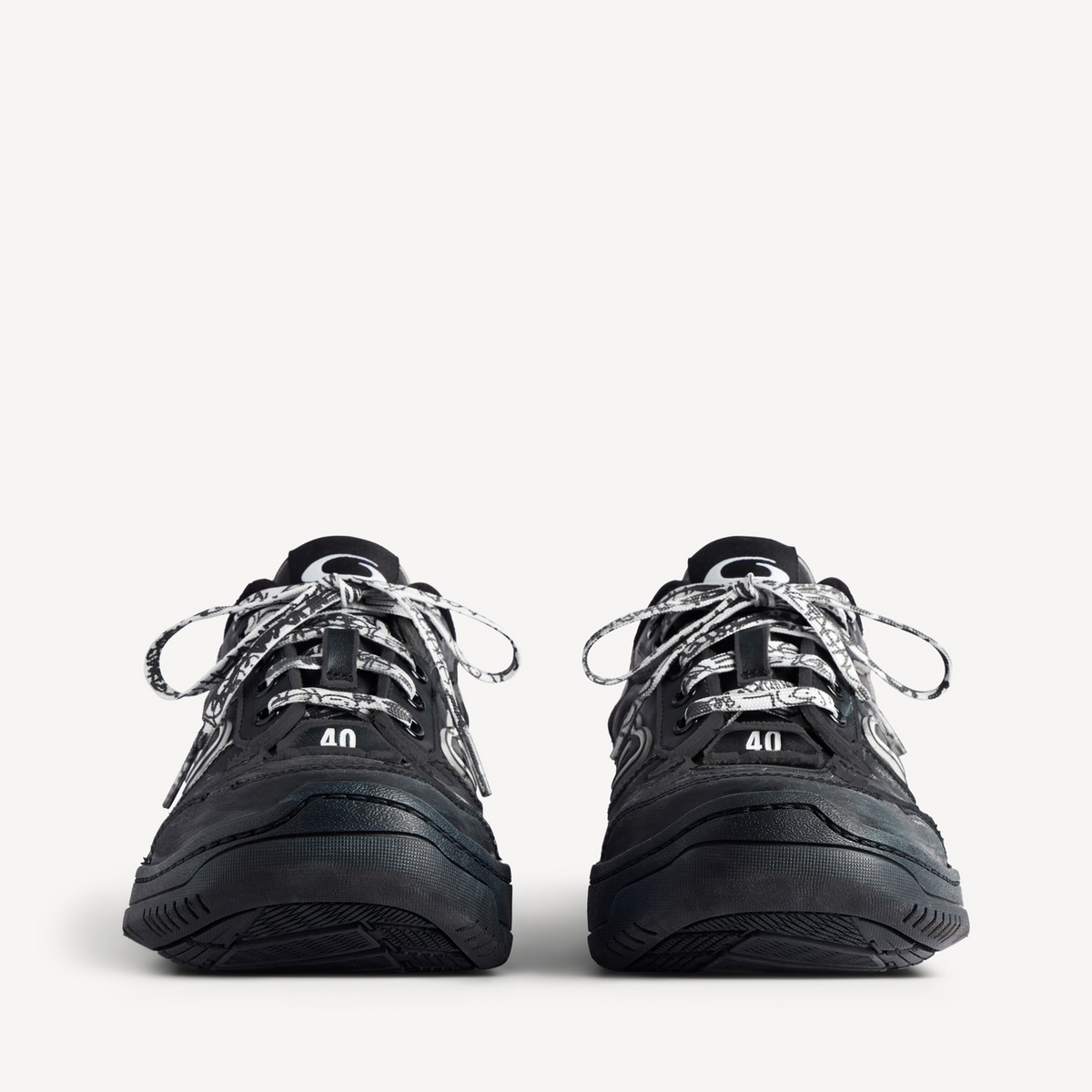 Balenciaga Hamptons Worn-Out Sneakers 841765WCURB1000 Front View
