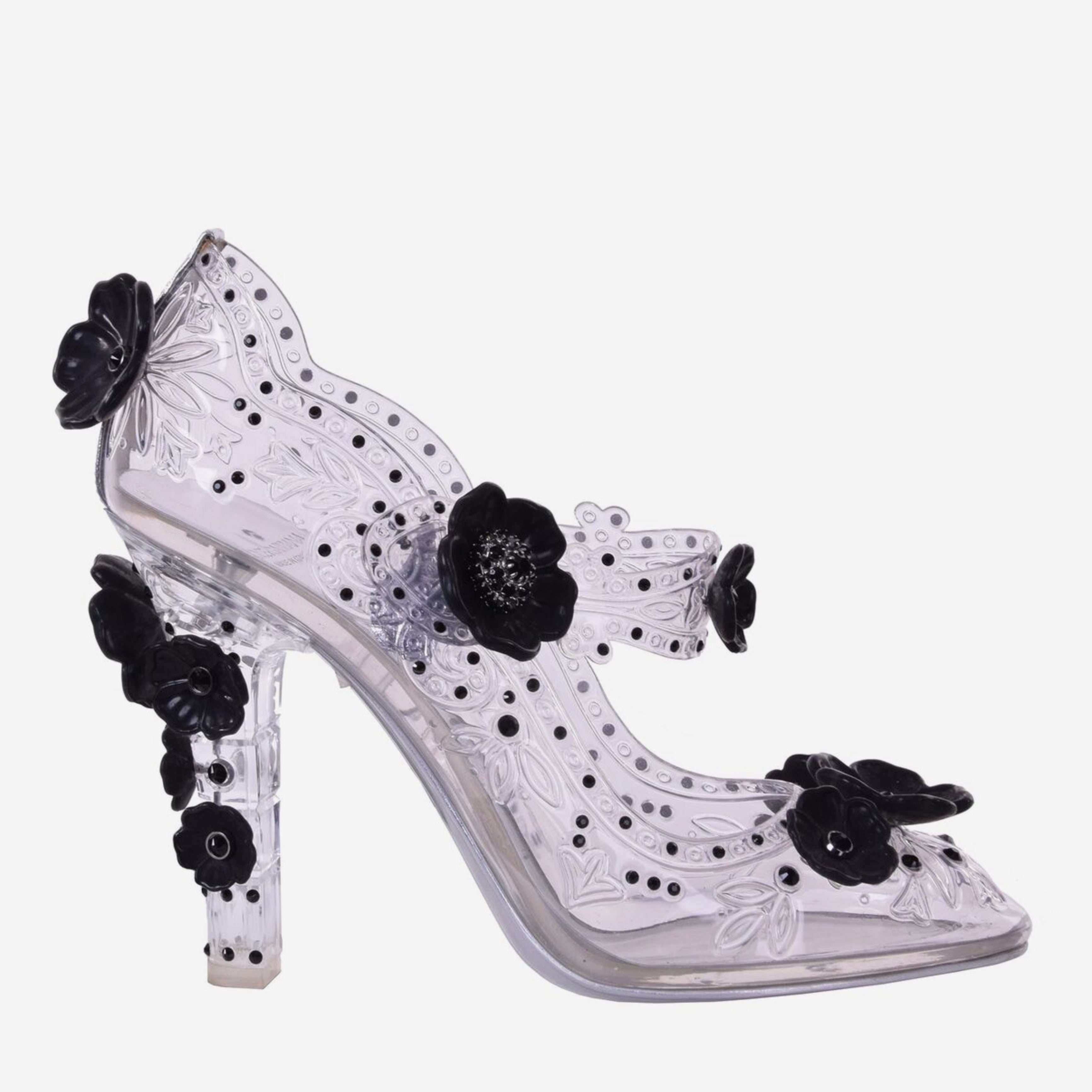 Дамски луксозни прозрачни обувки на висок ток DOLCE & GABBANA Women’s Luxury Transparent CINDERELLA Heels