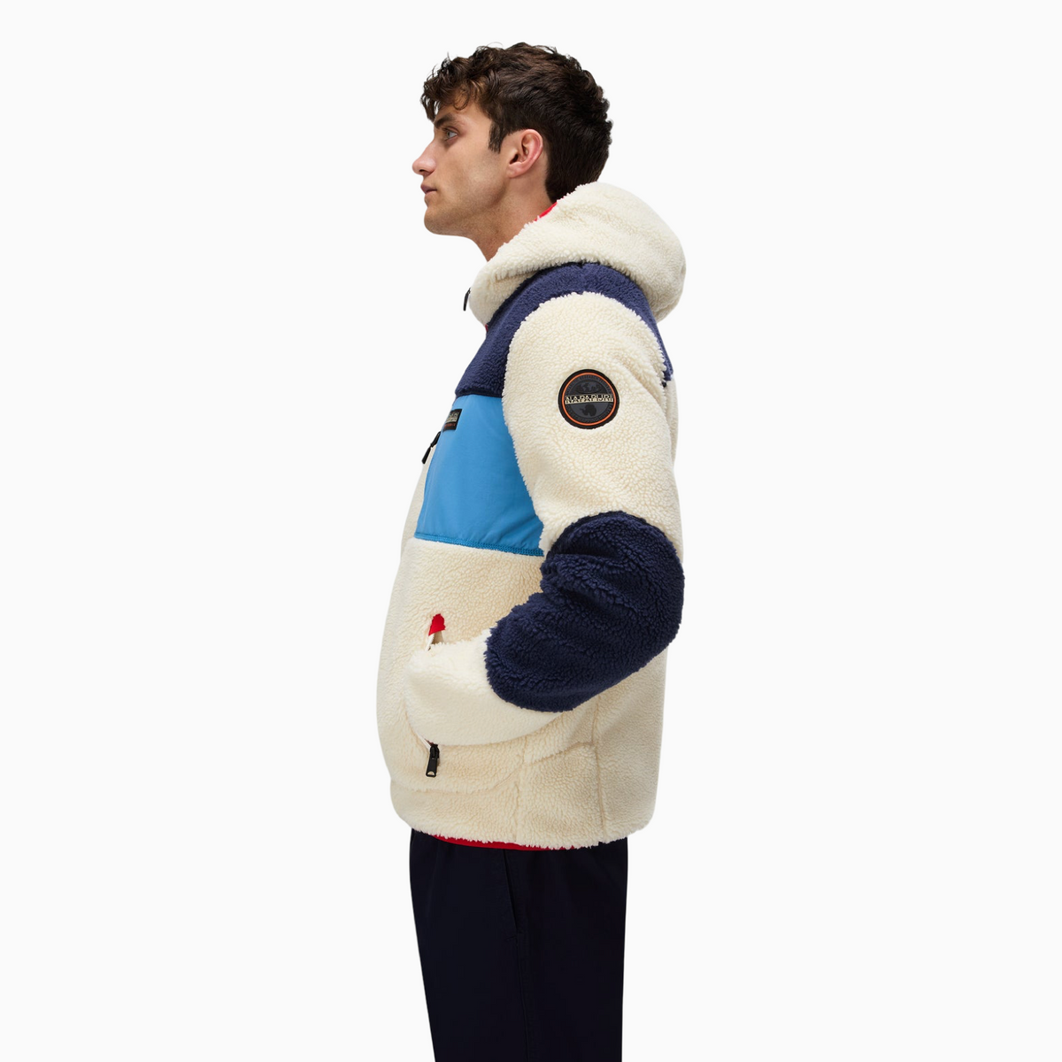 Мъжки суичър Napapijri Yupik Fleece Hoodie NP0A8AZX M3E Side View