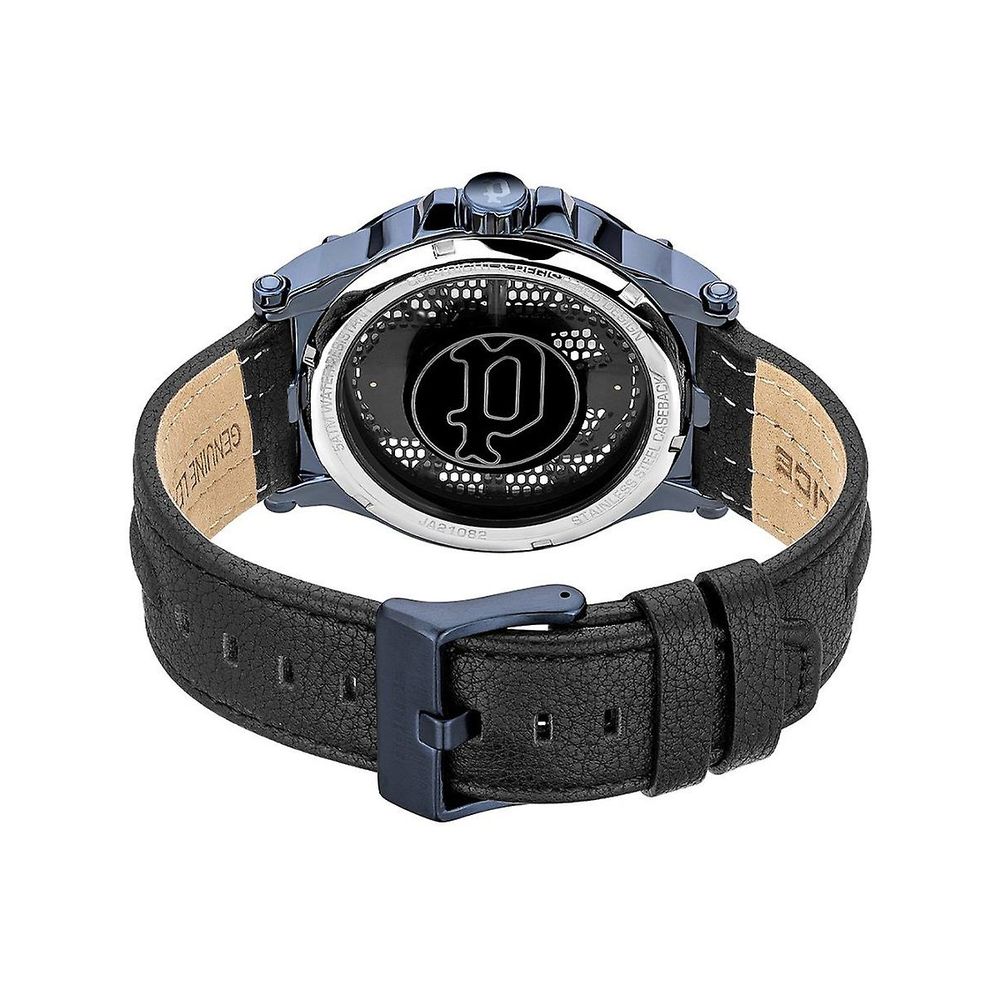 Police Black Leather Watch