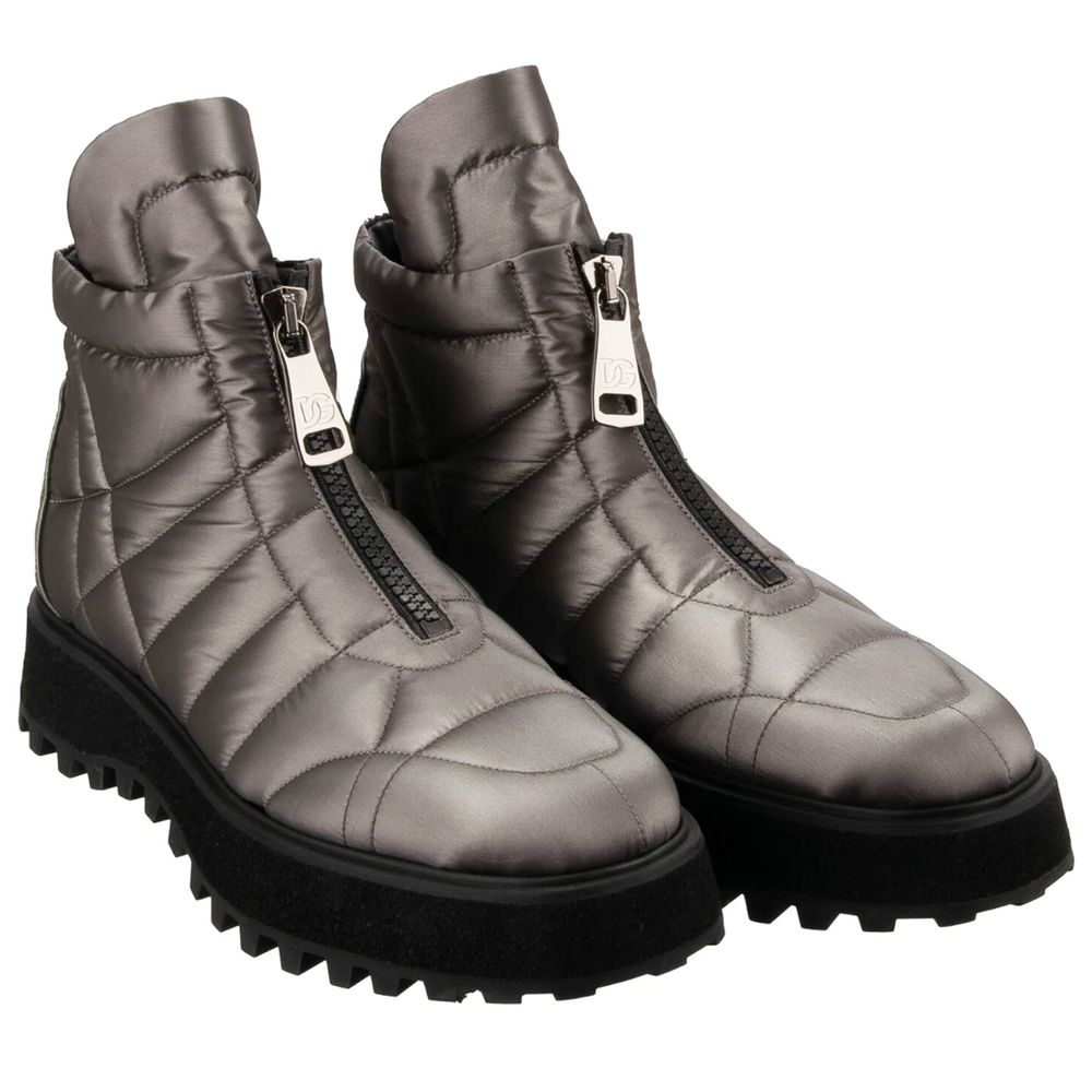 Мъжки боти Men’s ankle boots DOLCE & GABBANA MICHELANGELO A60403-AQ303 Silver front angled view