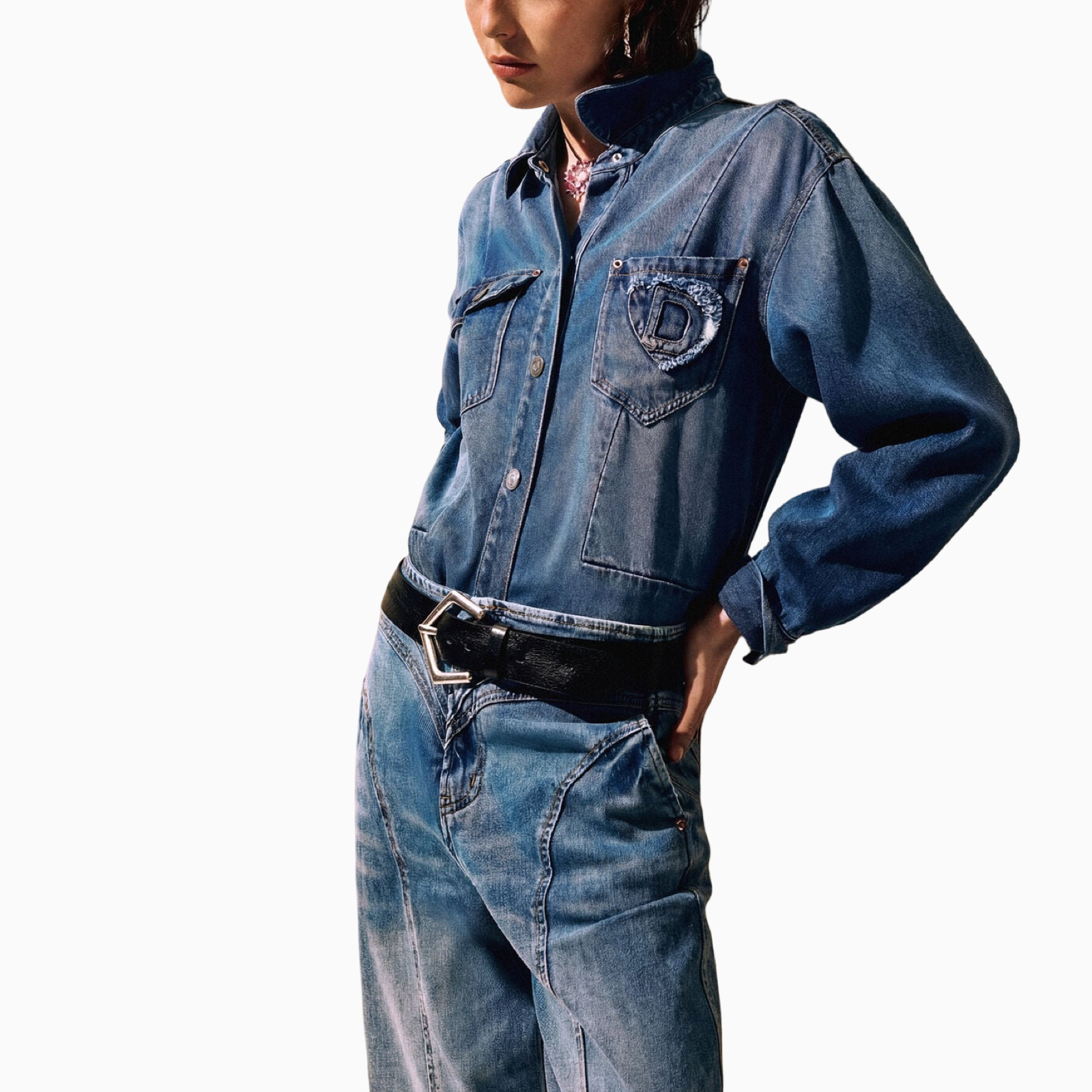 Дамски дънки Desigual Women Jeans 26SWDD41 5053 Close-Up