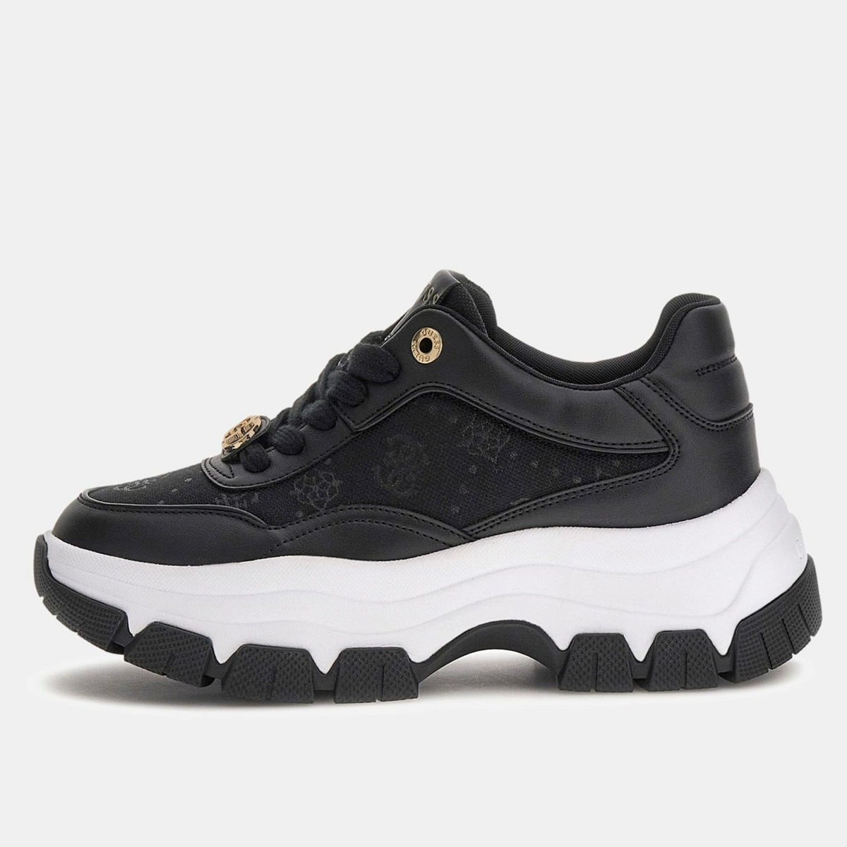 Дамски маратонки Guess Berrett 4G Women Sneakers FLFBRT ELE12 BLACK Lateral View