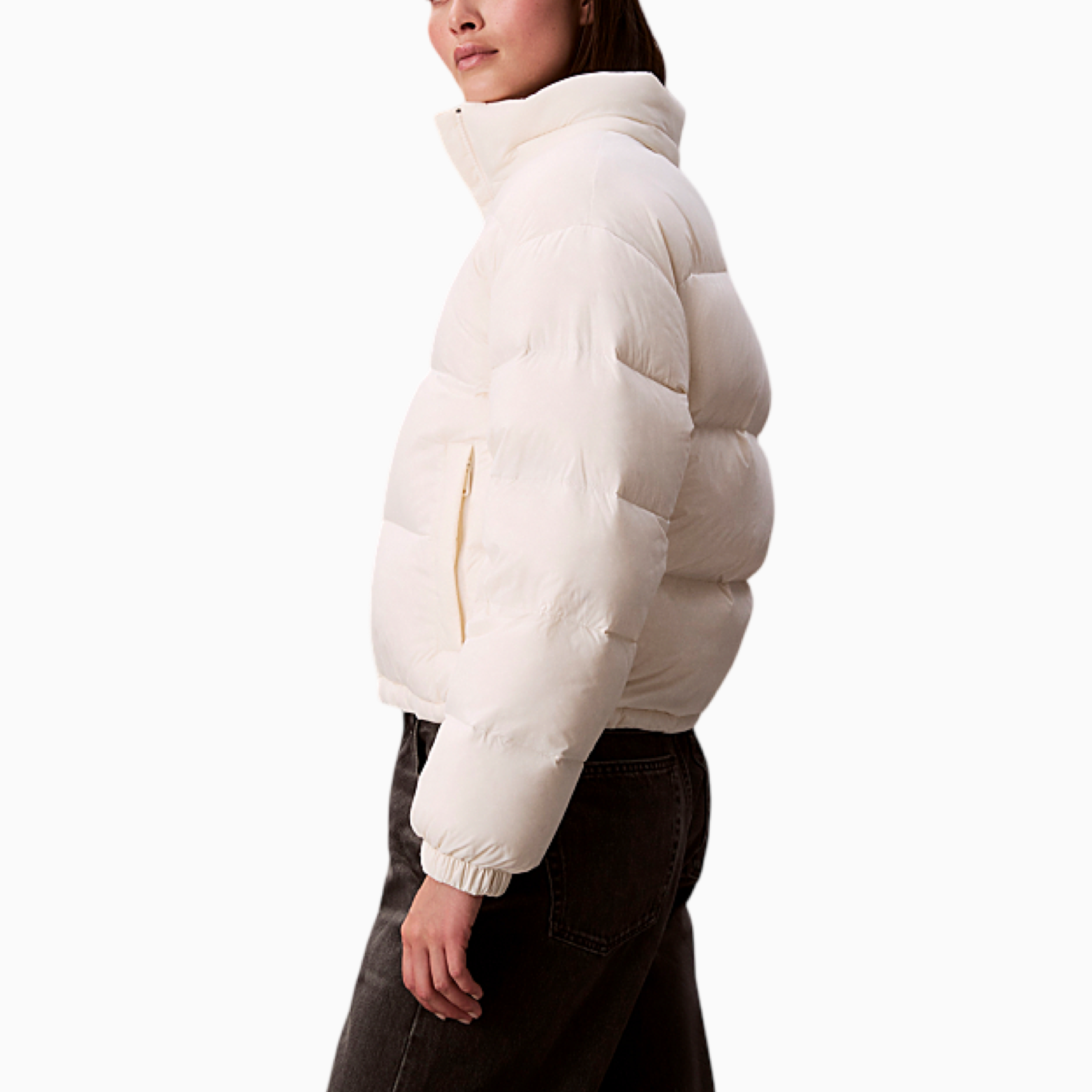 Дамски бяло яке Calvin Klein Jeans Women Jacket LV047D501G VDV Back View