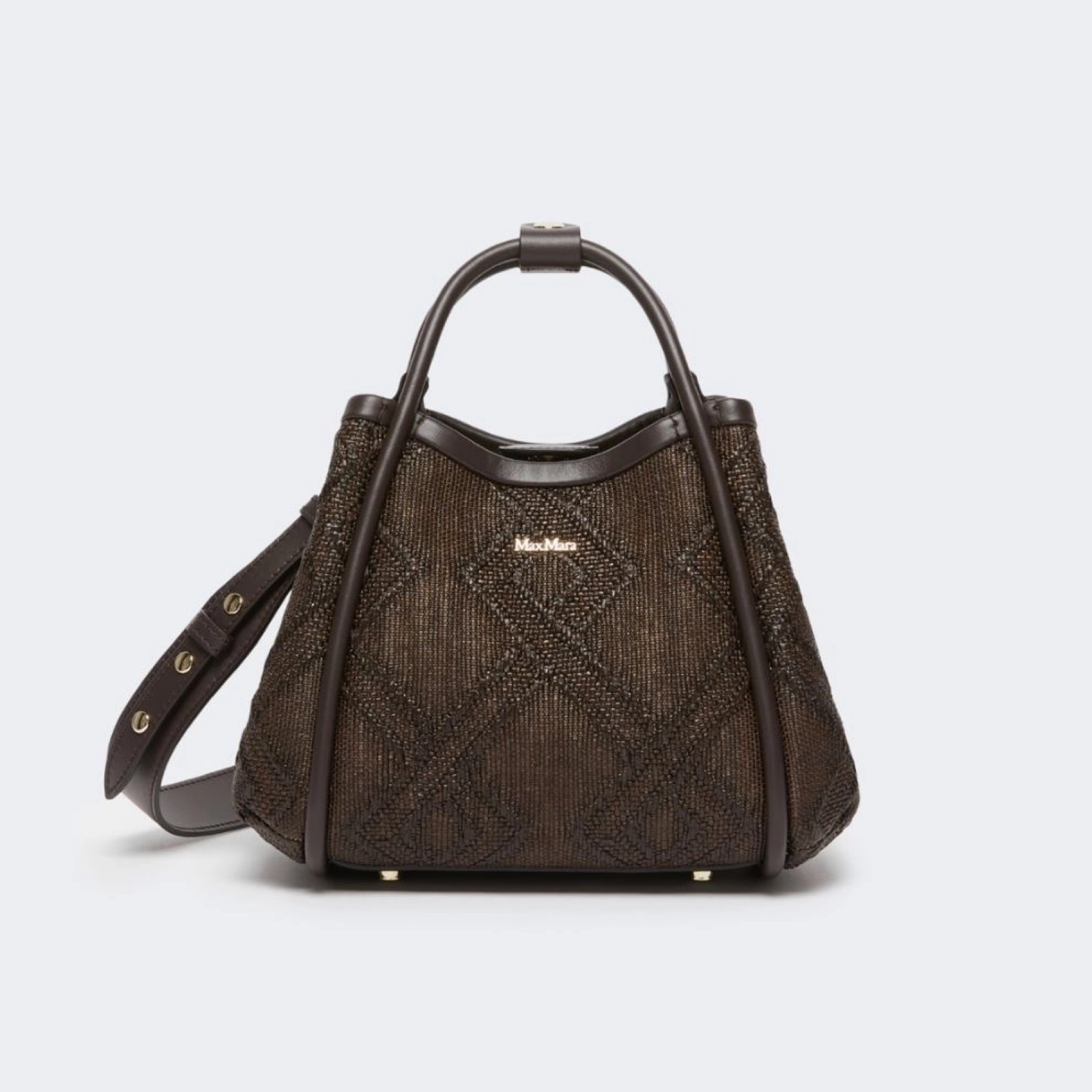 Max Mara Marine Raffia Effect Handbag 4511062600002 Front View
