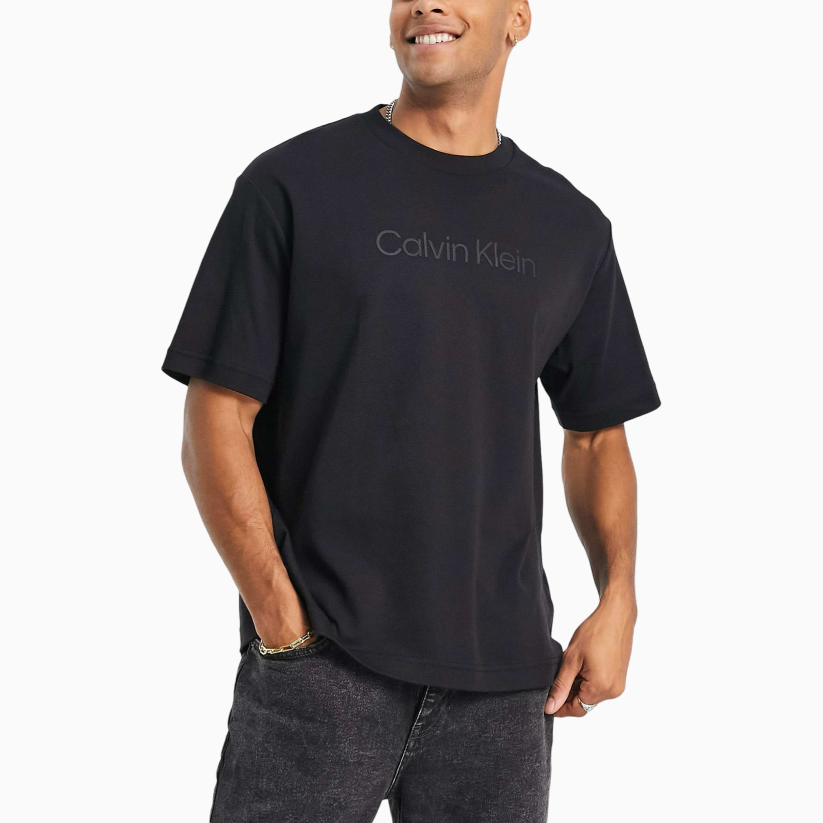 Мъжка черна тениска  Calvin Klein LVGMS5K182
