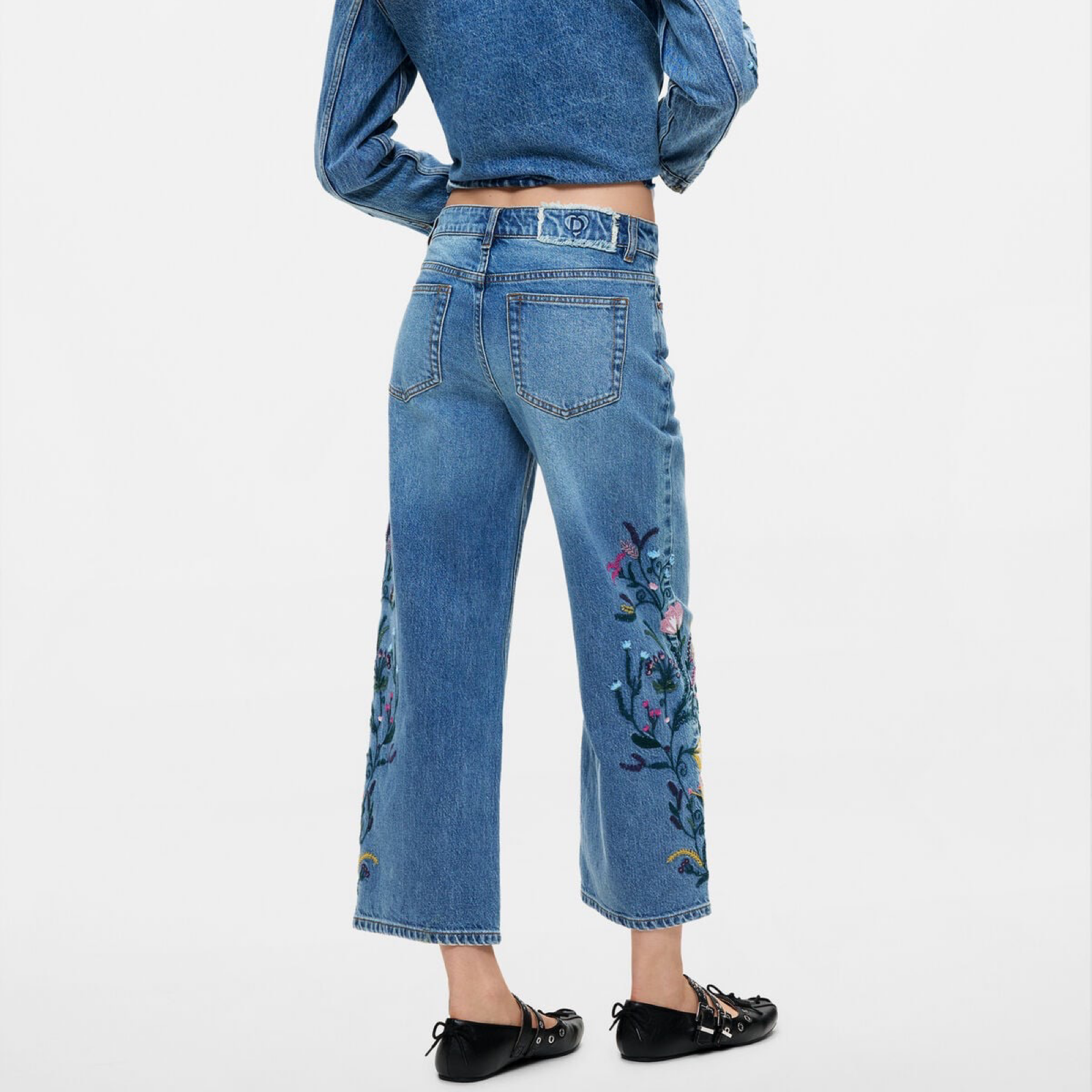 Дамски дънки Desigual Women Jeans 26WWDD16 5053 Back View