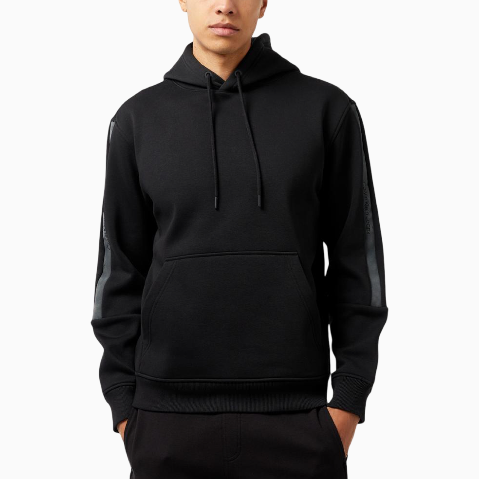 Мъжко черно худи Calvin Klein Jeans Men Hoodie J30J325632 Front View