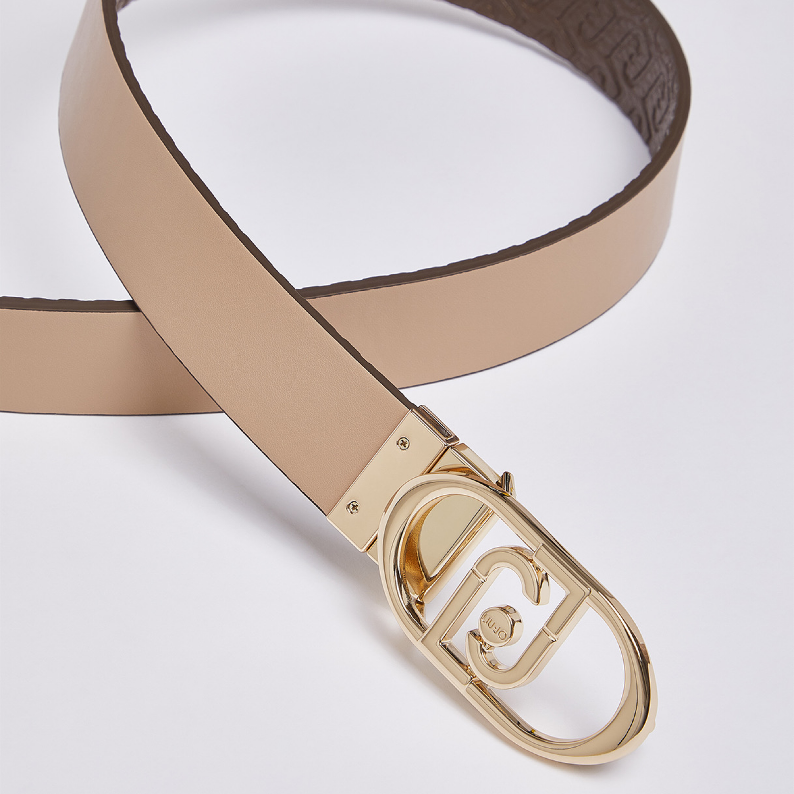 Дамски двулицев кафяв и бежов колан Liu Jo Reversible Belt AA6238 ES034 C3904 Front View