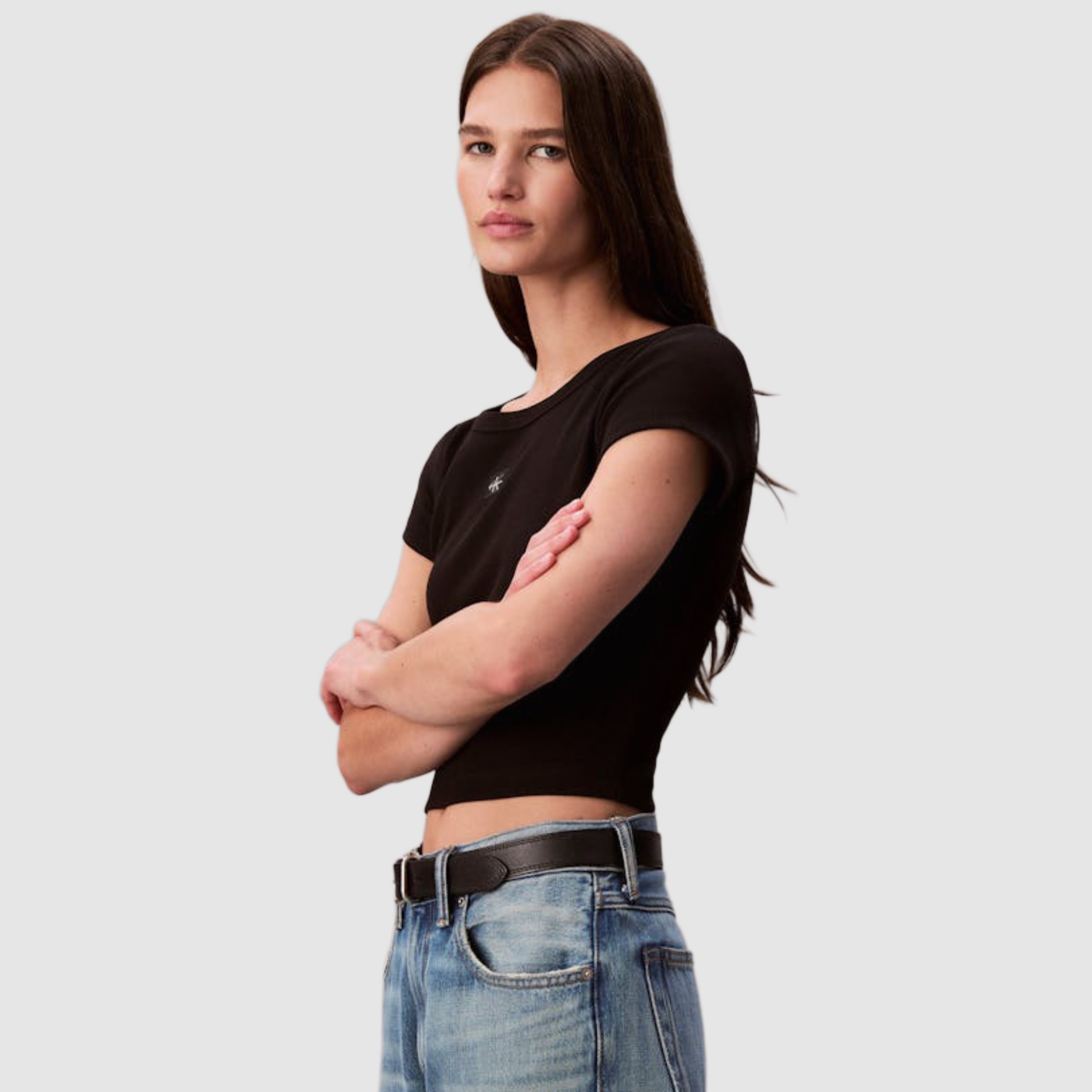 Дамска тениска Calvin Klein women’s T-shirt LV047C200G UB1 Side view 