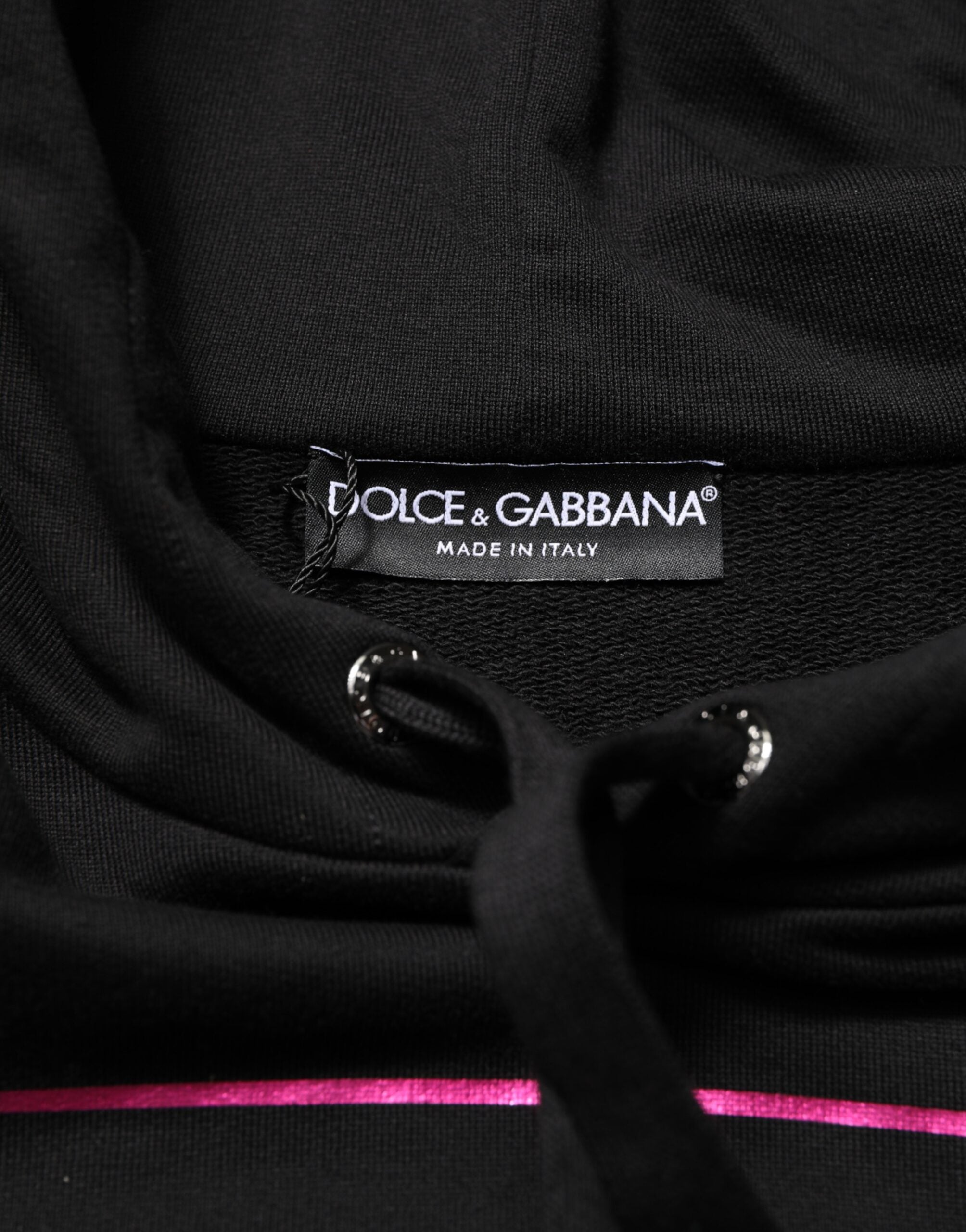 Мъжки памучен суичър Men’s sweatshirt DOLCE & GABBANA MIAMI I9ALMM G7J7Q N0000 Black close up view