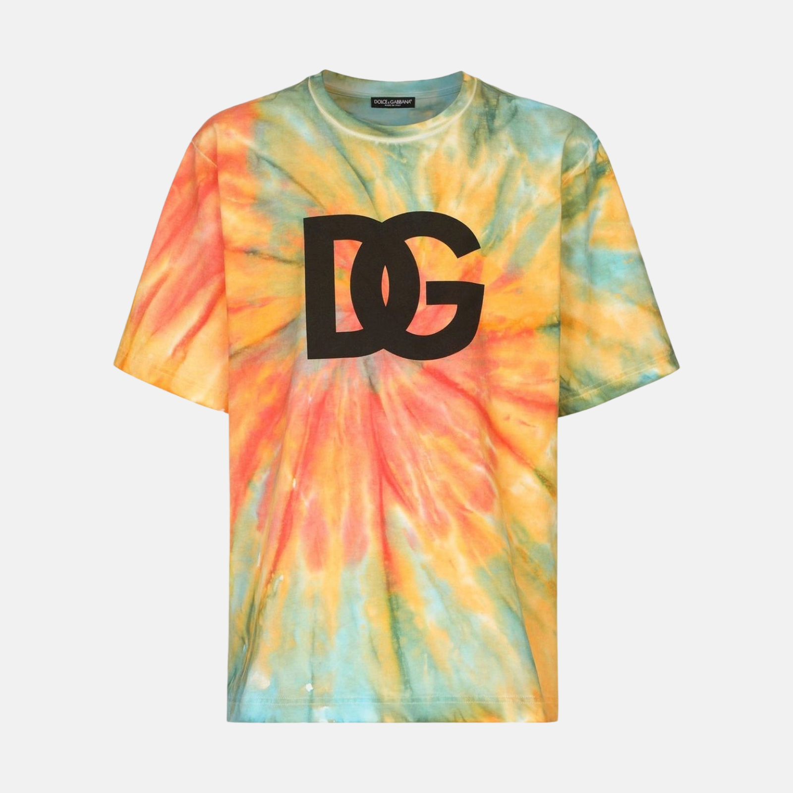 Мъжка шарена тениска Dolce & Gabbana Tie-Dye Logo Men T-shirt