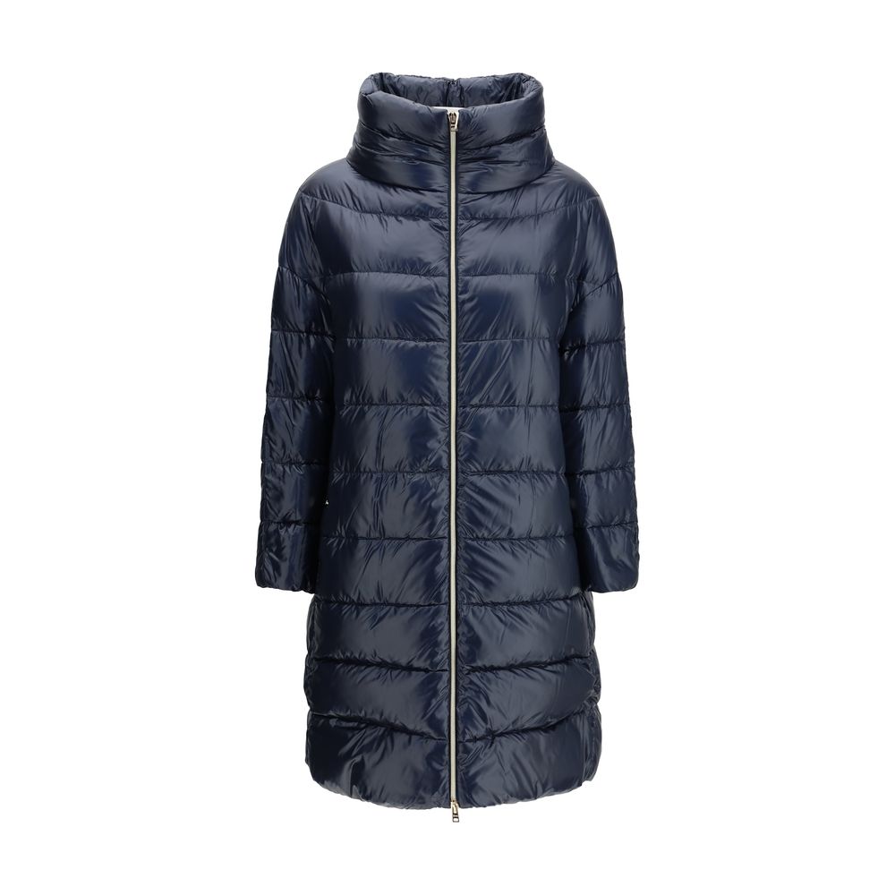 Дамско дълго яке Women’s midi down jacket HERNO PI1283DIC12017Z9200 Dark Blue