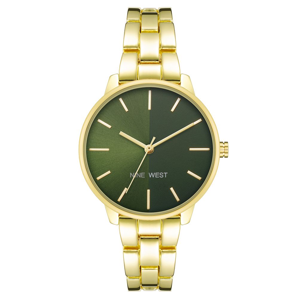 Nine West Gold Metal Dress Watch