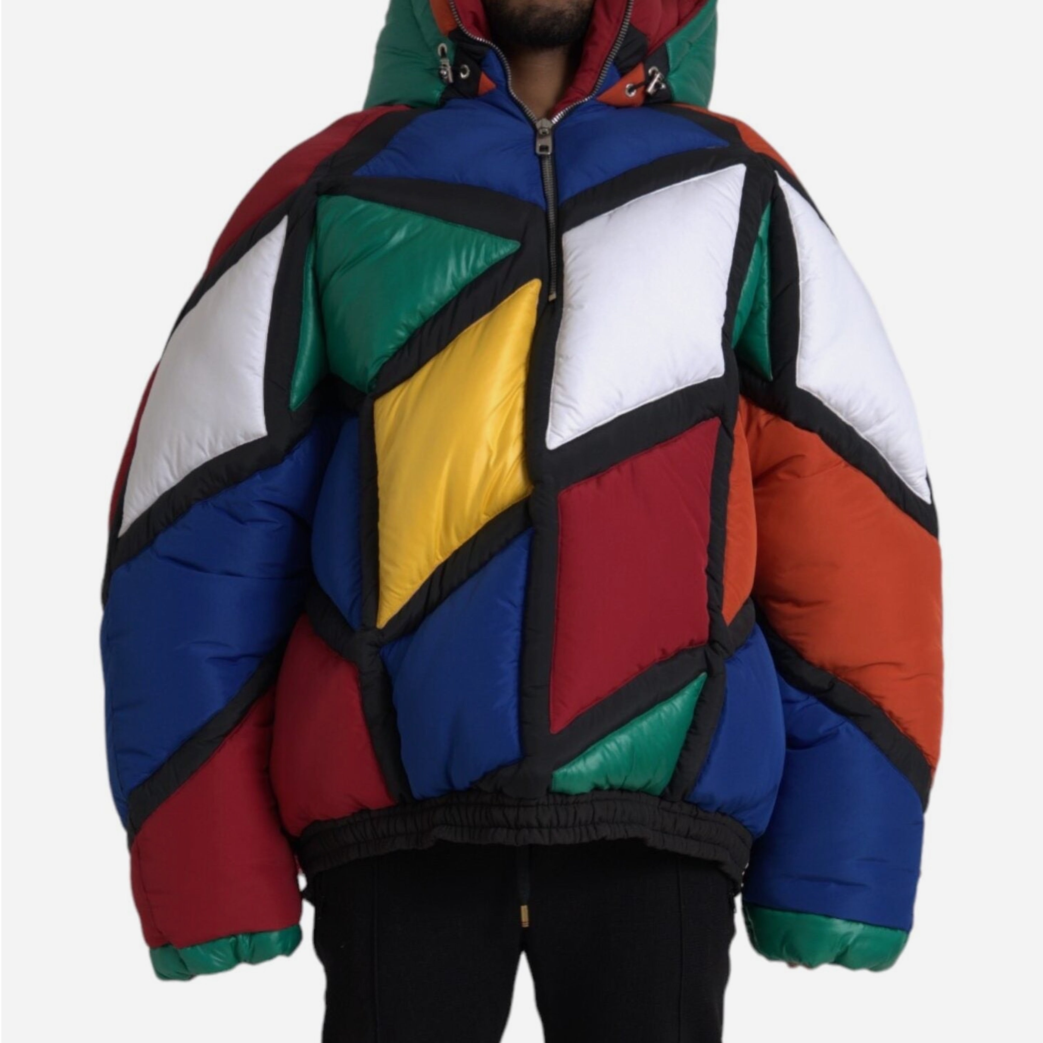 Мъжко многоцветно пухено яке DOLCE & GABBANA Men’s Oversized Multicolor Puffer Jacket