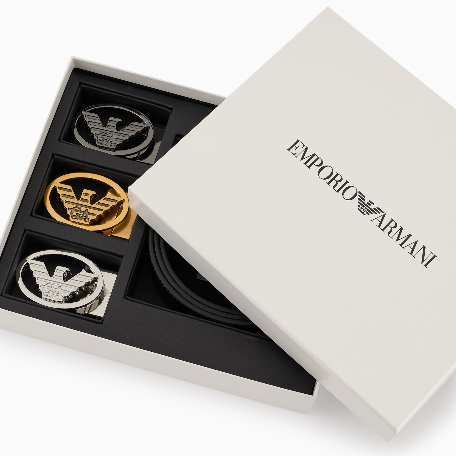 Мъжки подаръчен комплект колани Emporio Armani EM001924 AF15457 UC001 Top View
