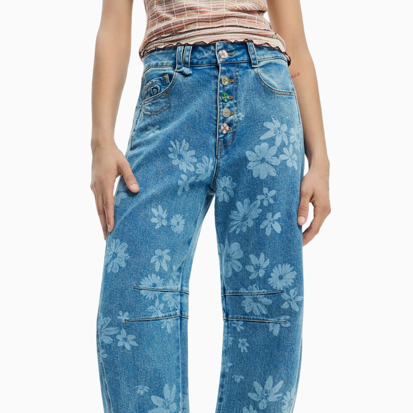Дамски дънки Desigual Women Jeans 26SWDD06 5053 Close-Up