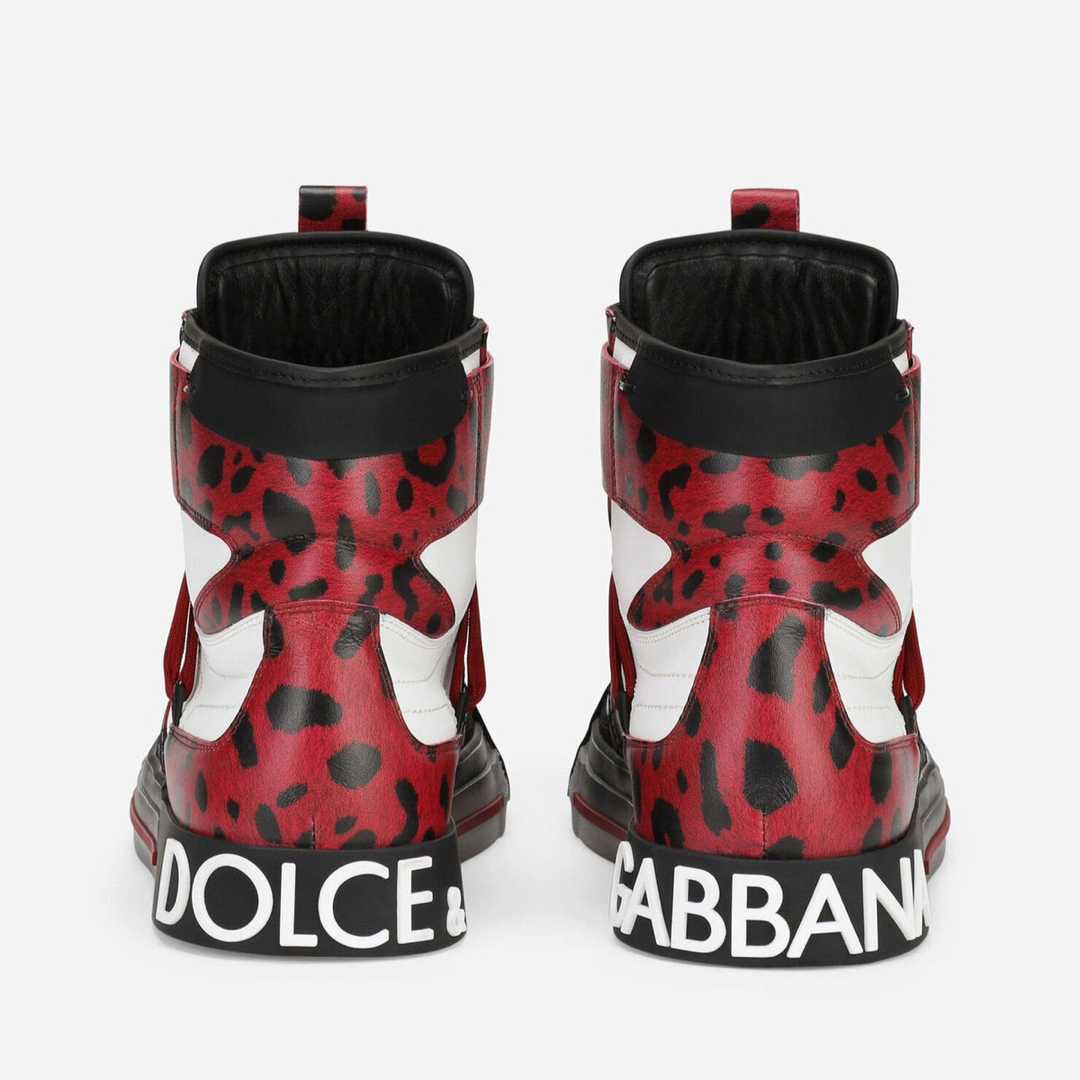 Dolce & Gabbana Custom 2.Zero High Top Men Sneakers CS1870 AQ698 Heel View