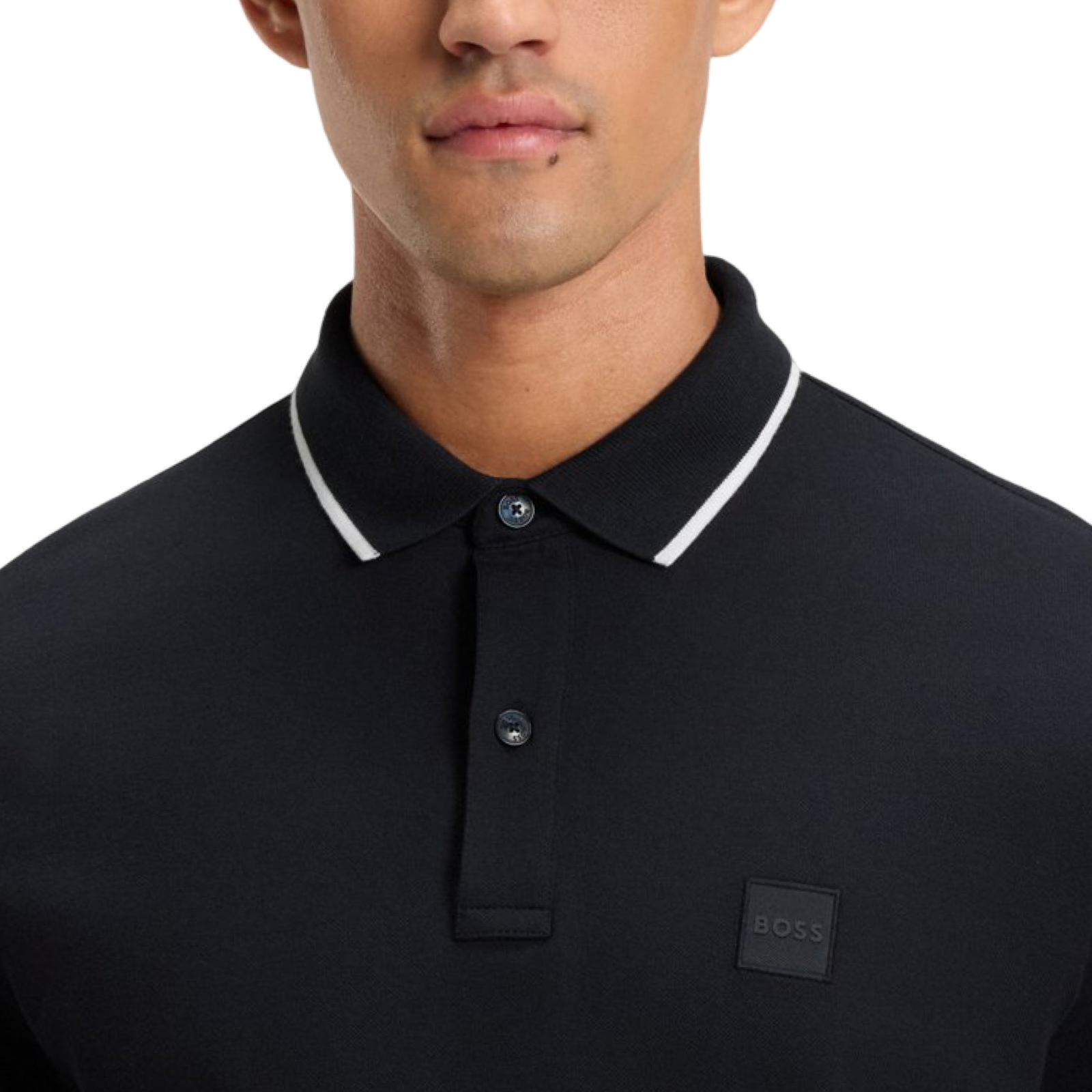 Мъжка тъмно синя поло тениска Boss Passertip Polo 50507699 404 Close-Up