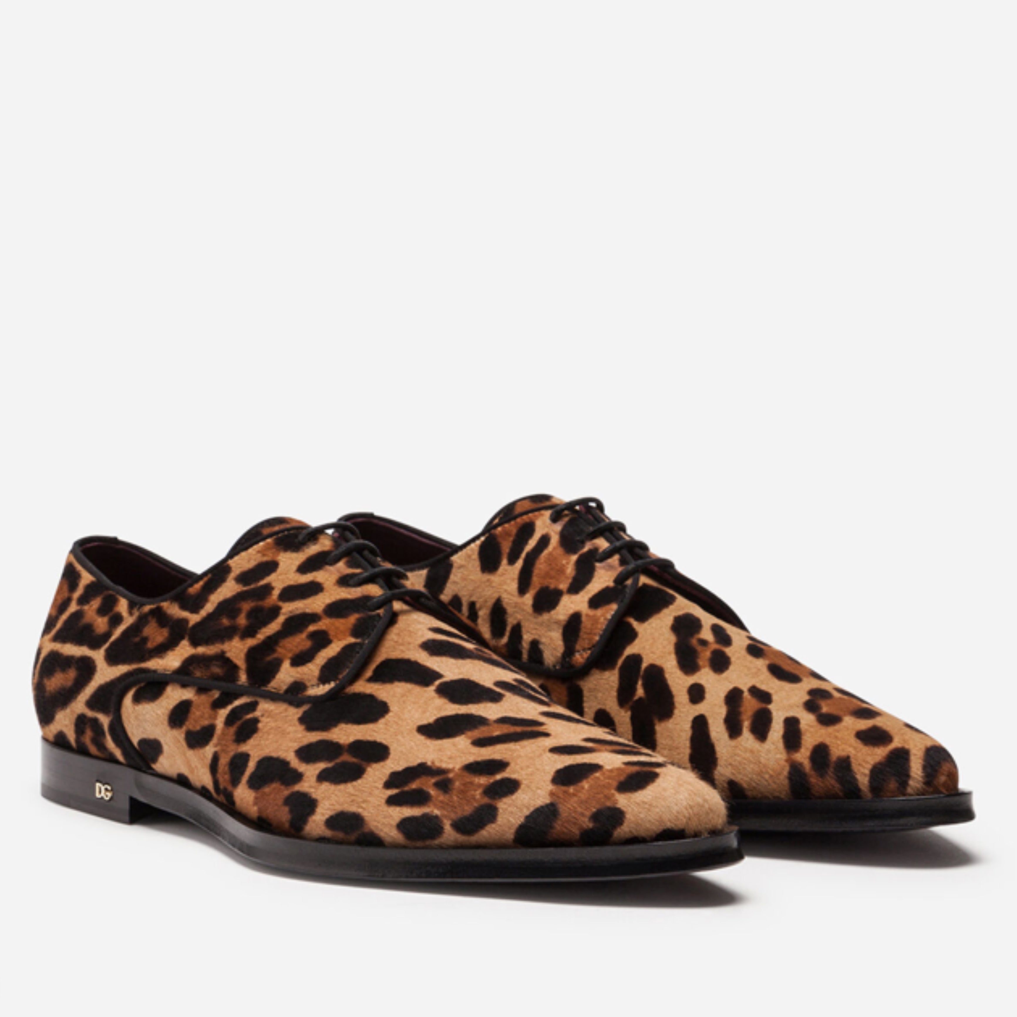 Мъжки официални обувки с леопардов десен DOLCE & GABBANA Men’s Luxury Leopard Men Formal Shoes