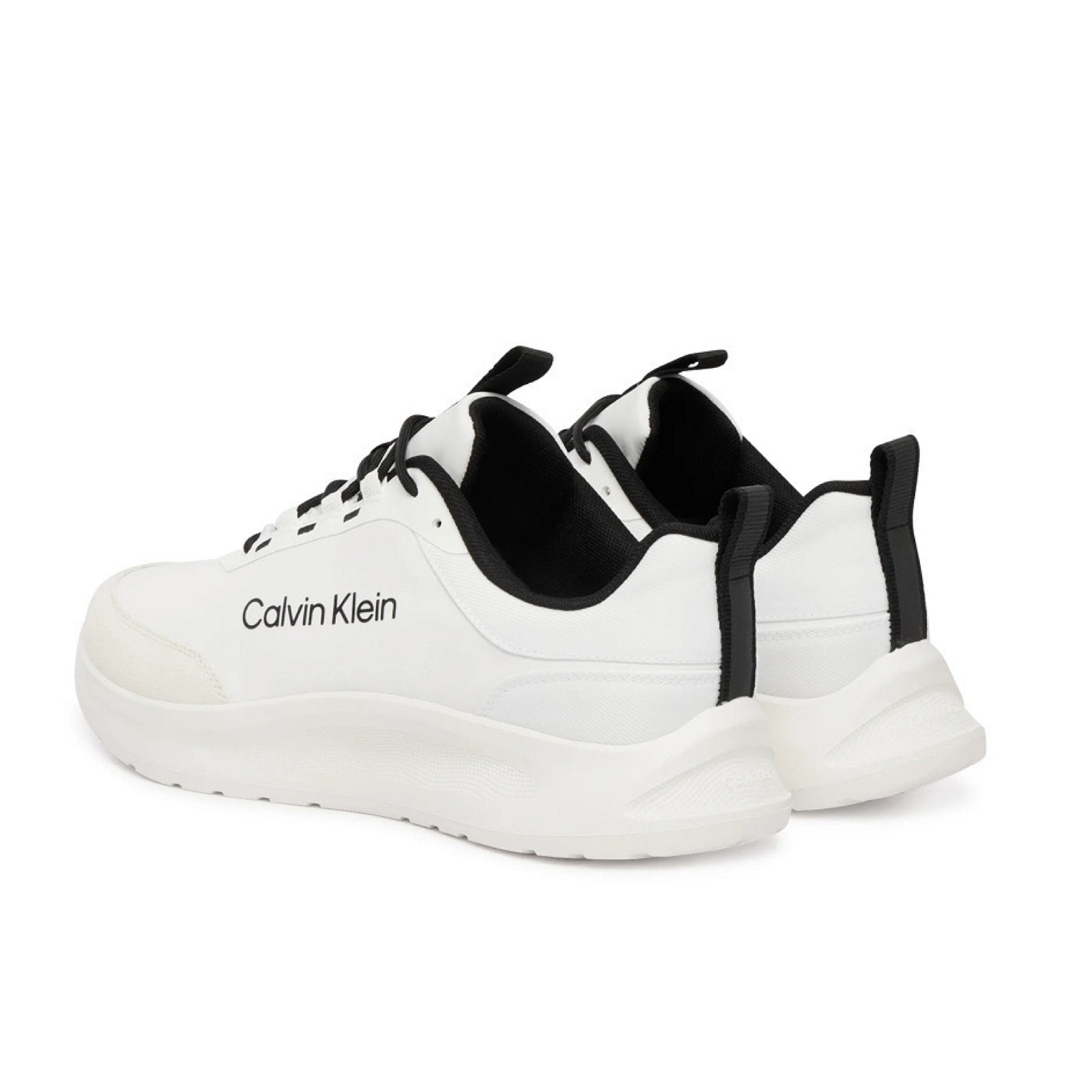 Мъжки бели маратонки Calvin Klein Men Sneakers YW0YW03293 01W Heel View