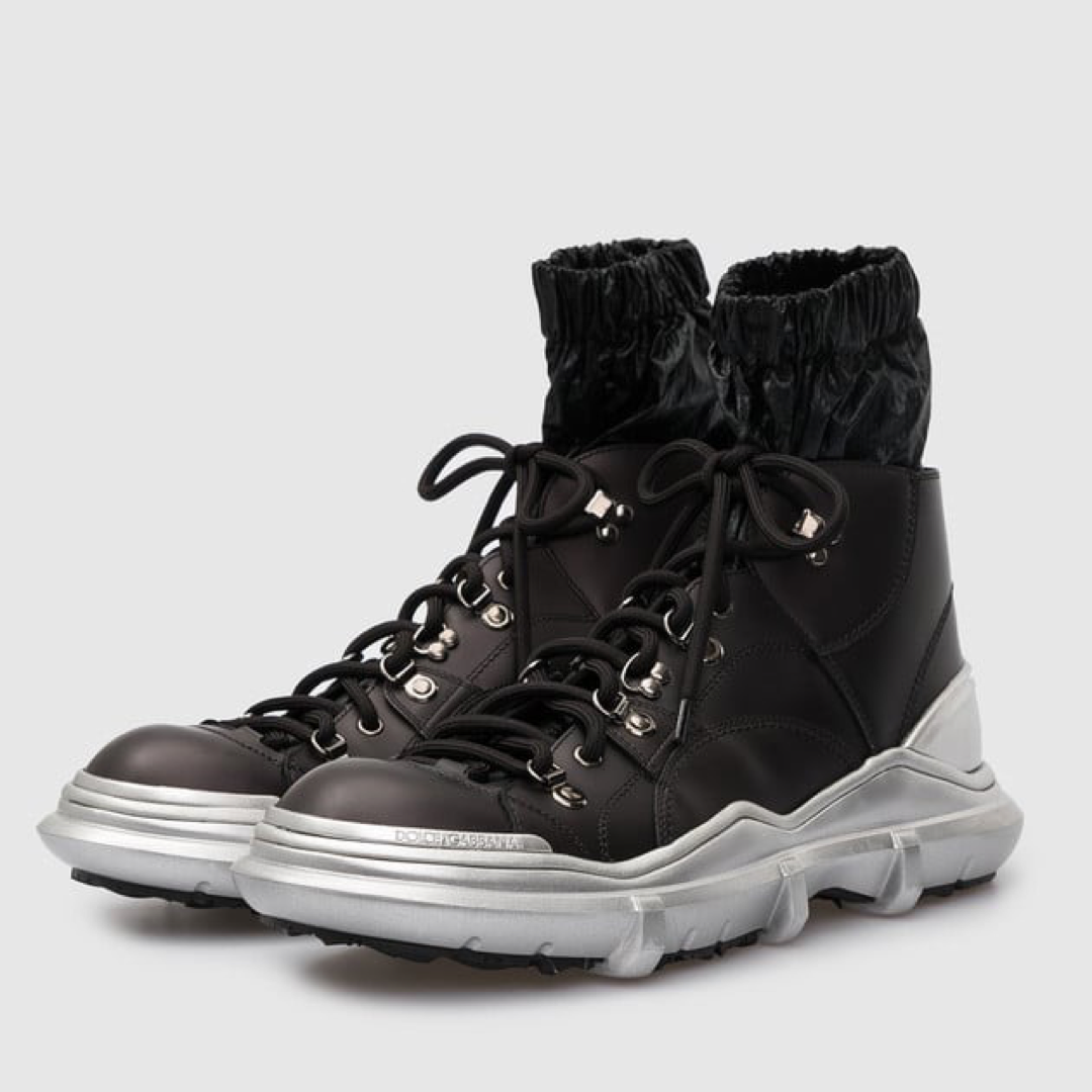 Dolce & Gabbana Galileo Men High Top Sneakers Lateral View