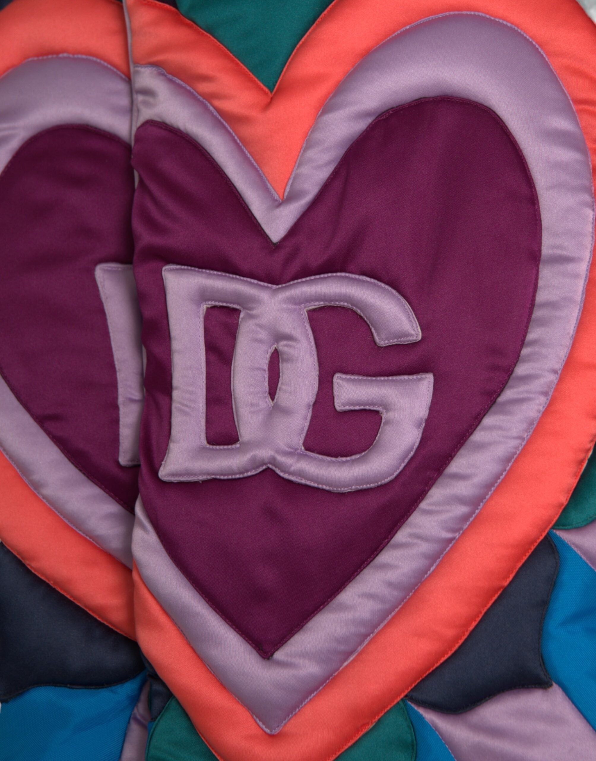 Мъжко луксозно пухено яке DOLCE & GABBANA Men’s Oversized Multicolor Heart DG Logo Puffer Jacket