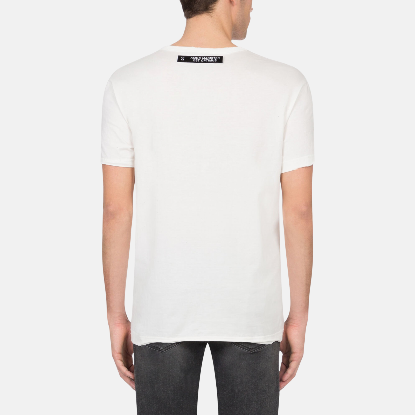 Мъжка тениска с графити Dolce & Gabbana Graffiti Print Men T-shirt G8KBAZ FI726